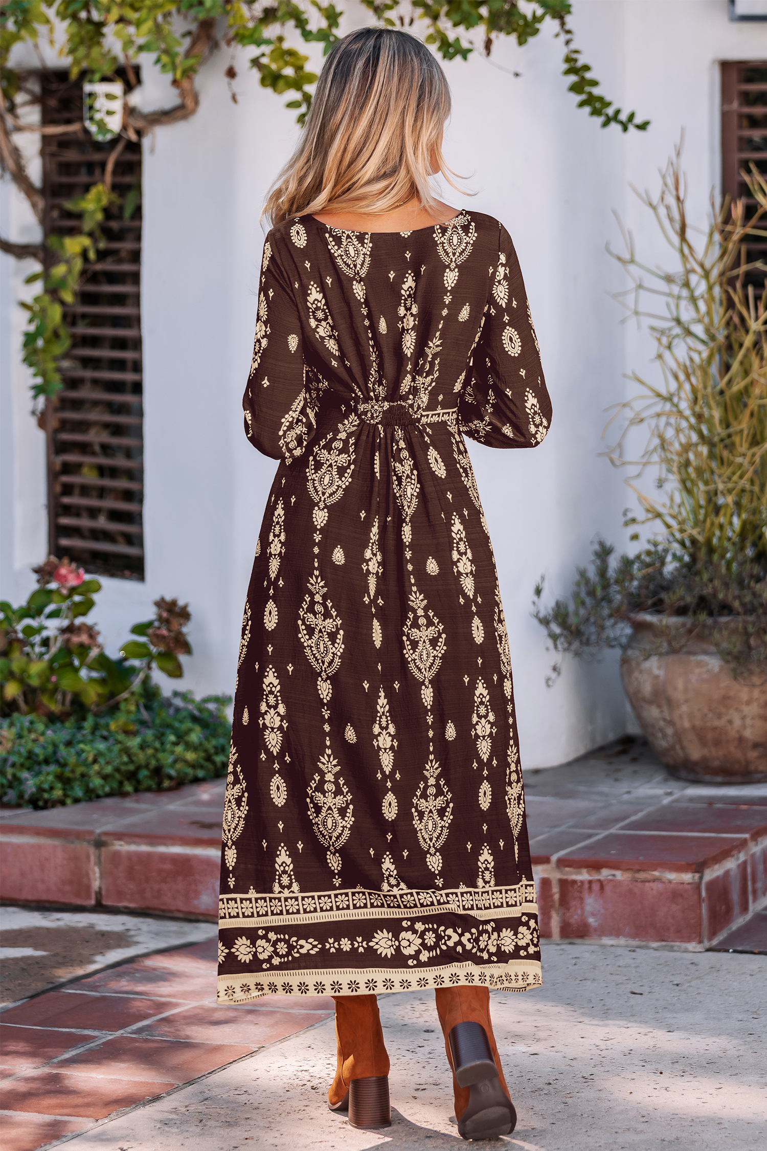 Cupshe Baroque Beauty Ornate Maxi Dress In Multi
