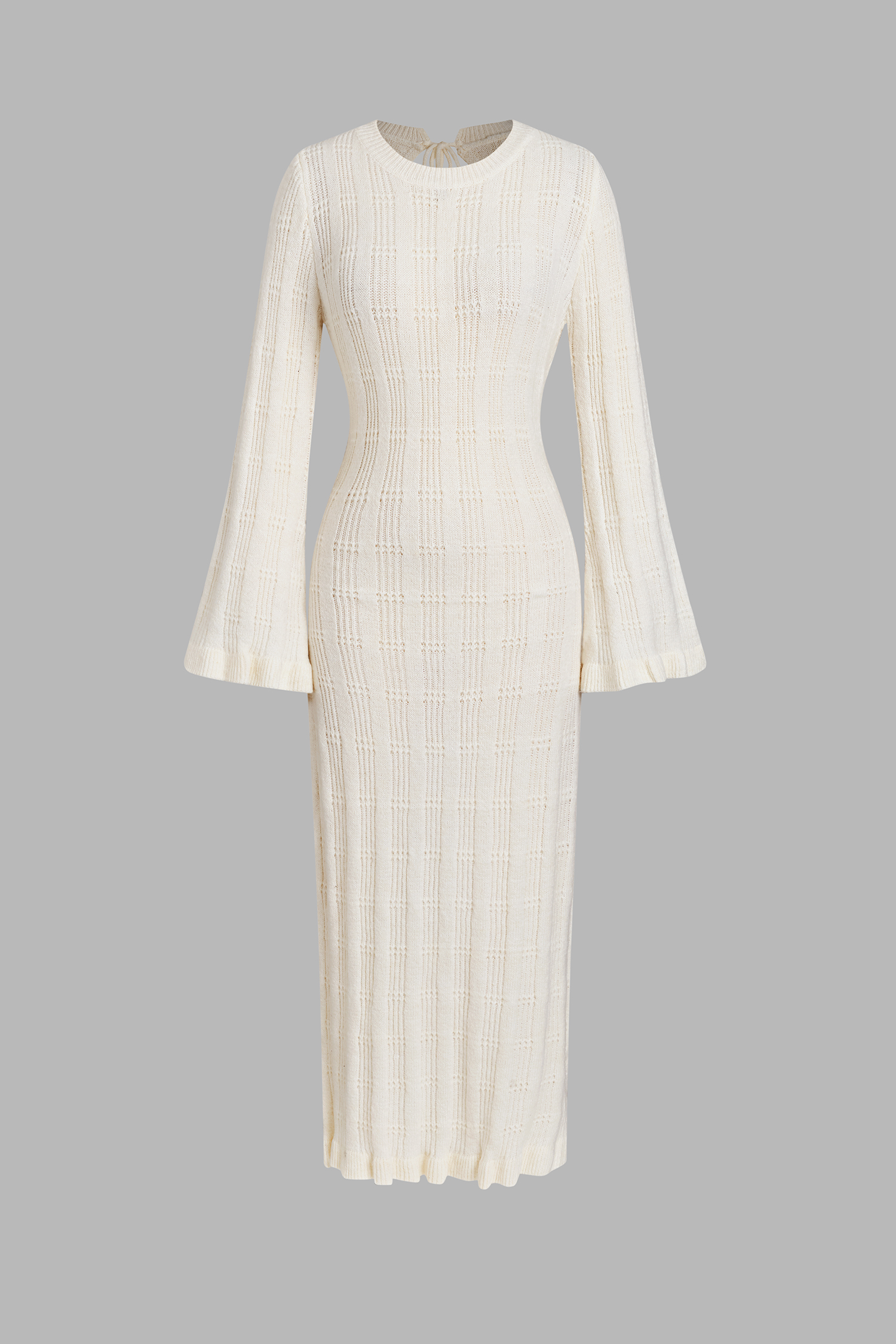 Cozy Charm Beige Maxi Sweater Dress