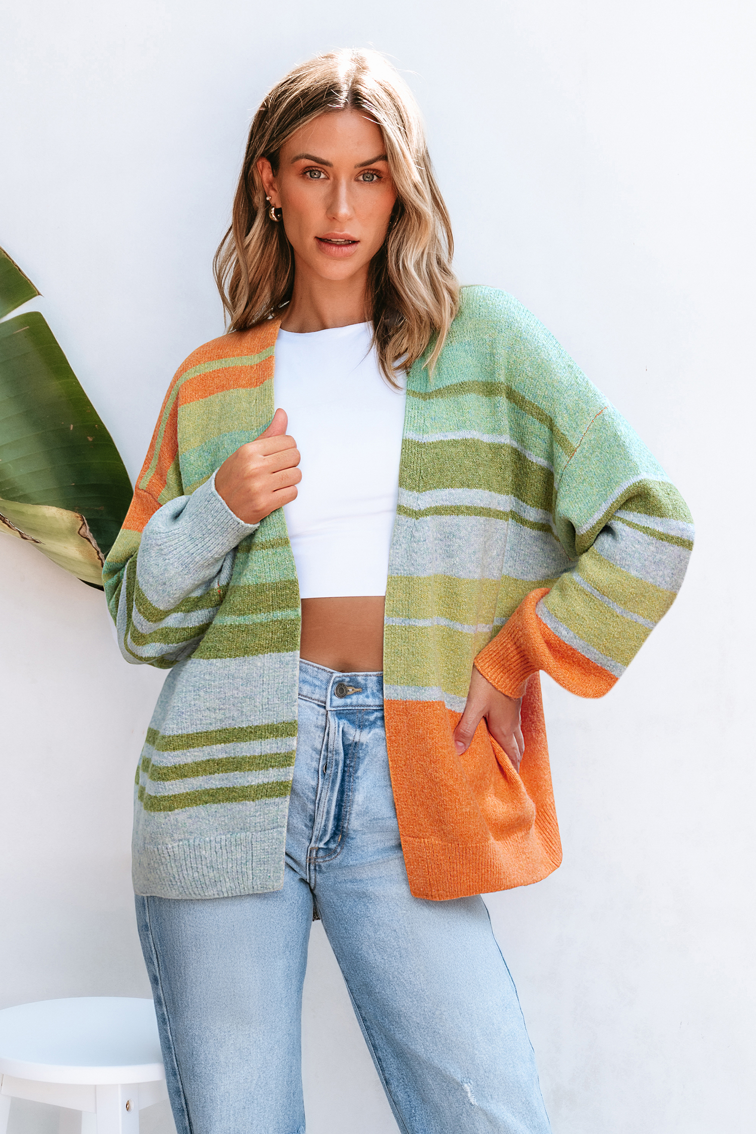 Cupshe Glow Time Striped Cardigan