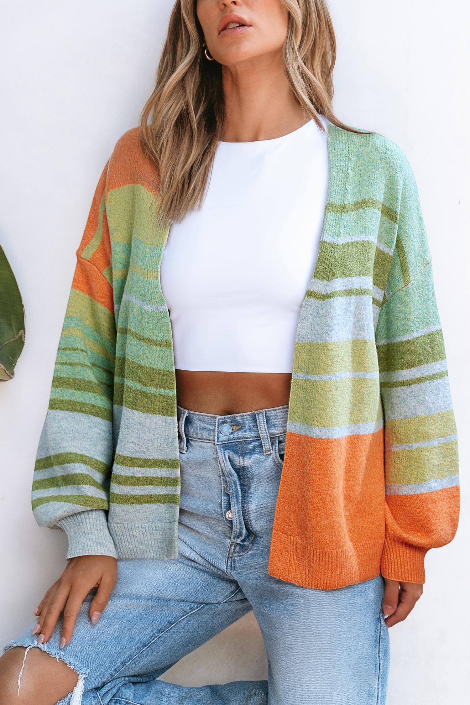 Cupshe Glow Time Striped Cardigan