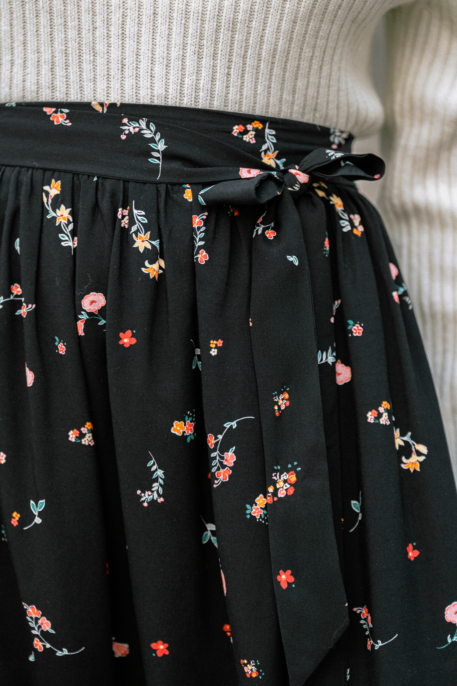 Cupshe Shadow Blossom Floral Maxi Skirt