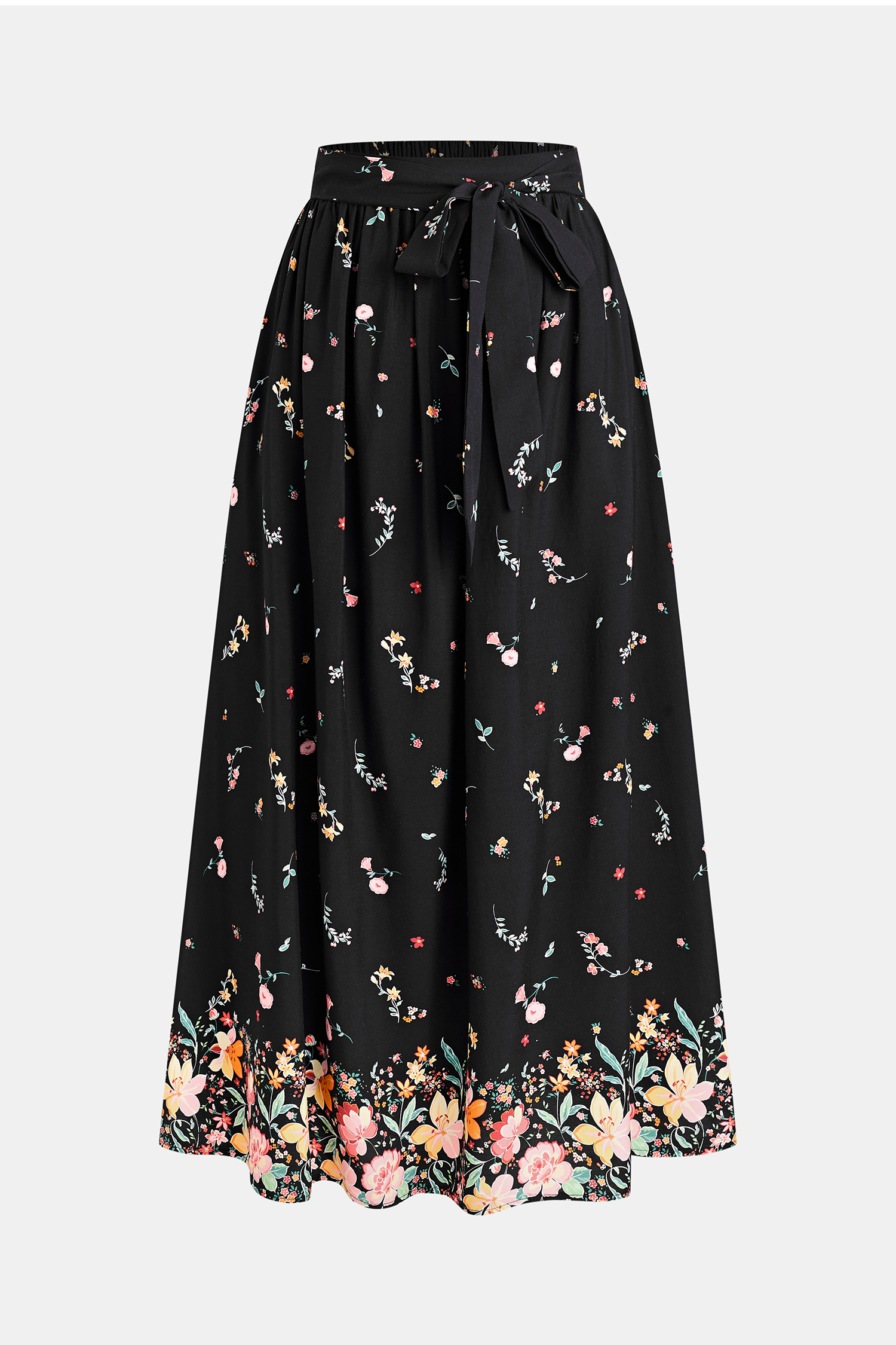 Cupshe Shadow Blossom Floral Maxi Skirt