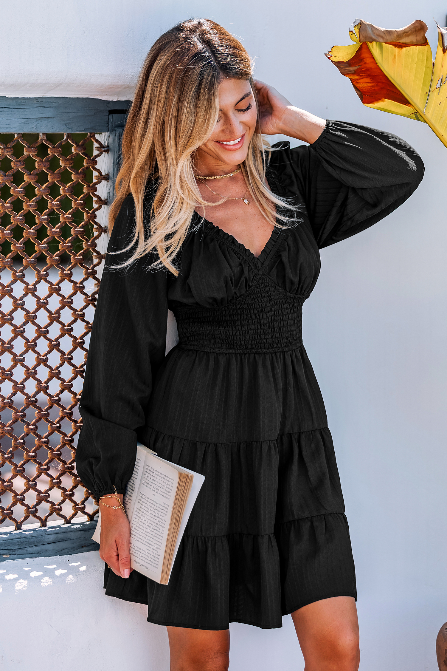 Cupshe Dance The Night Away Black Mini Dress In Black