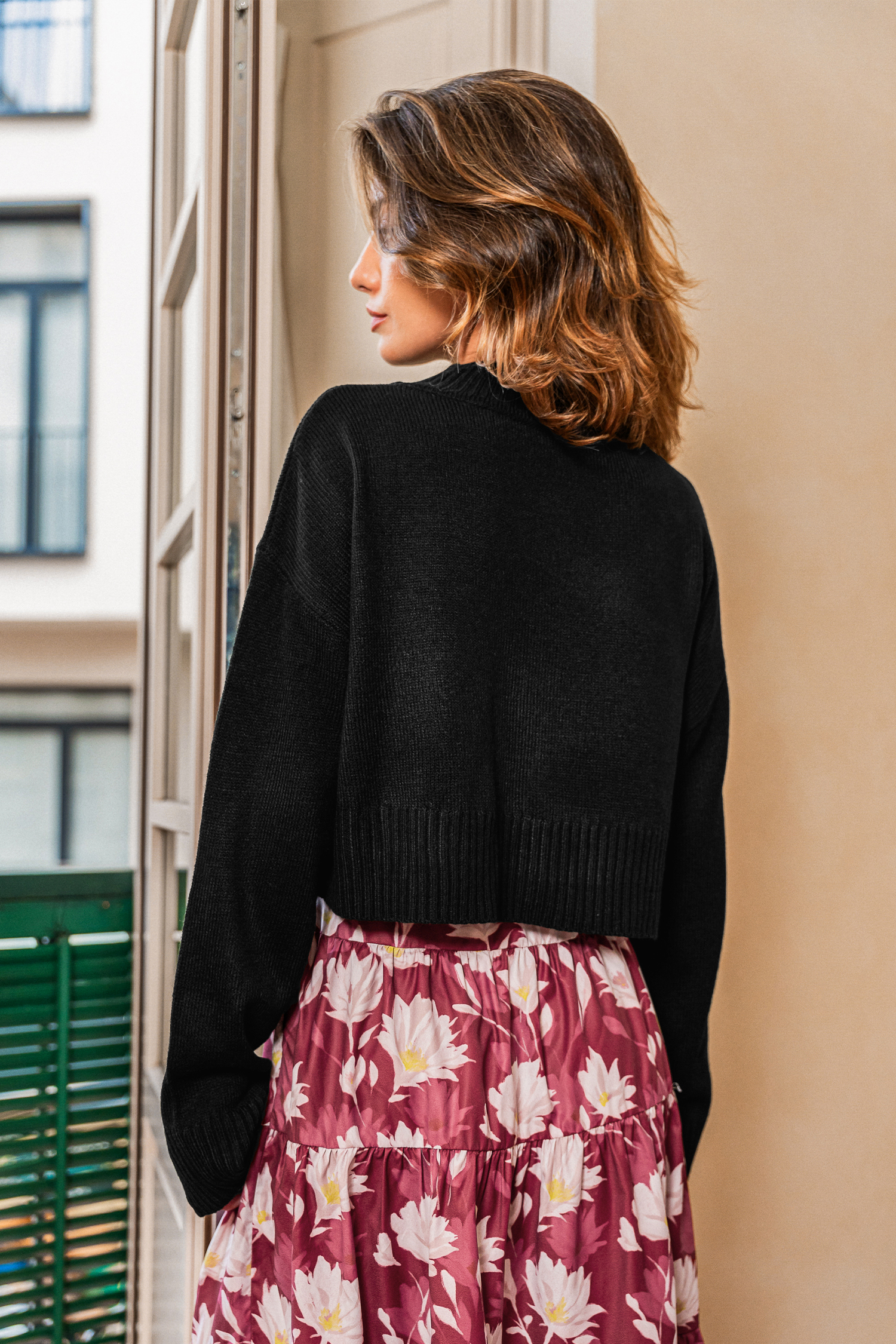 Cupshe Late Morning Black Sweater