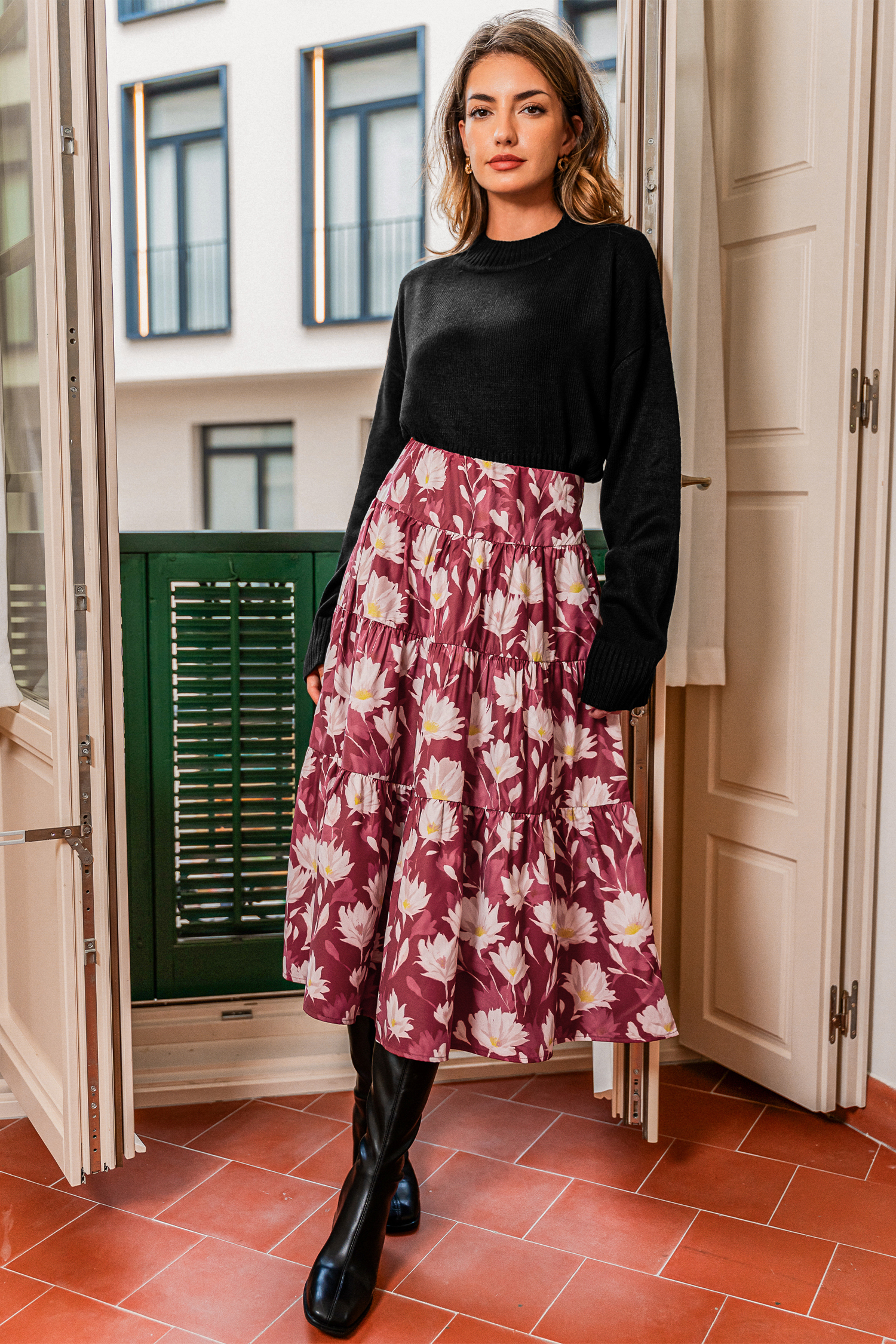 Suéter negro para la mañana