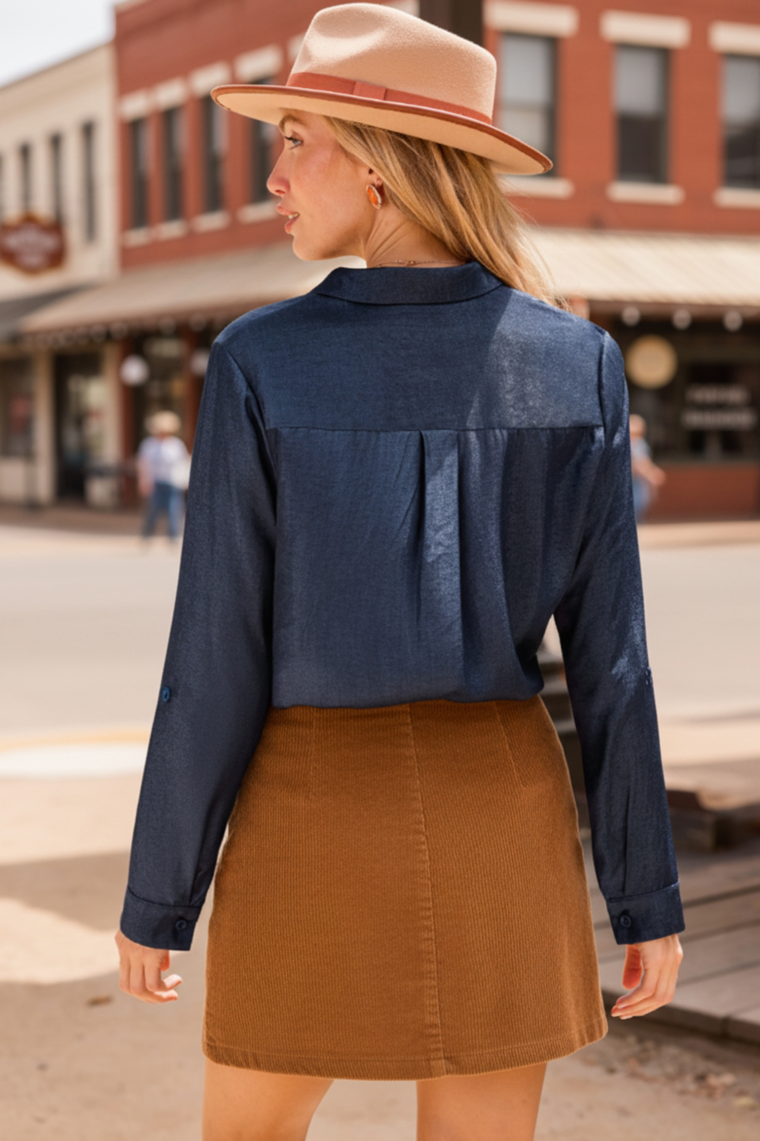 Cupshe Polished Mood Blue Shirt In Blue