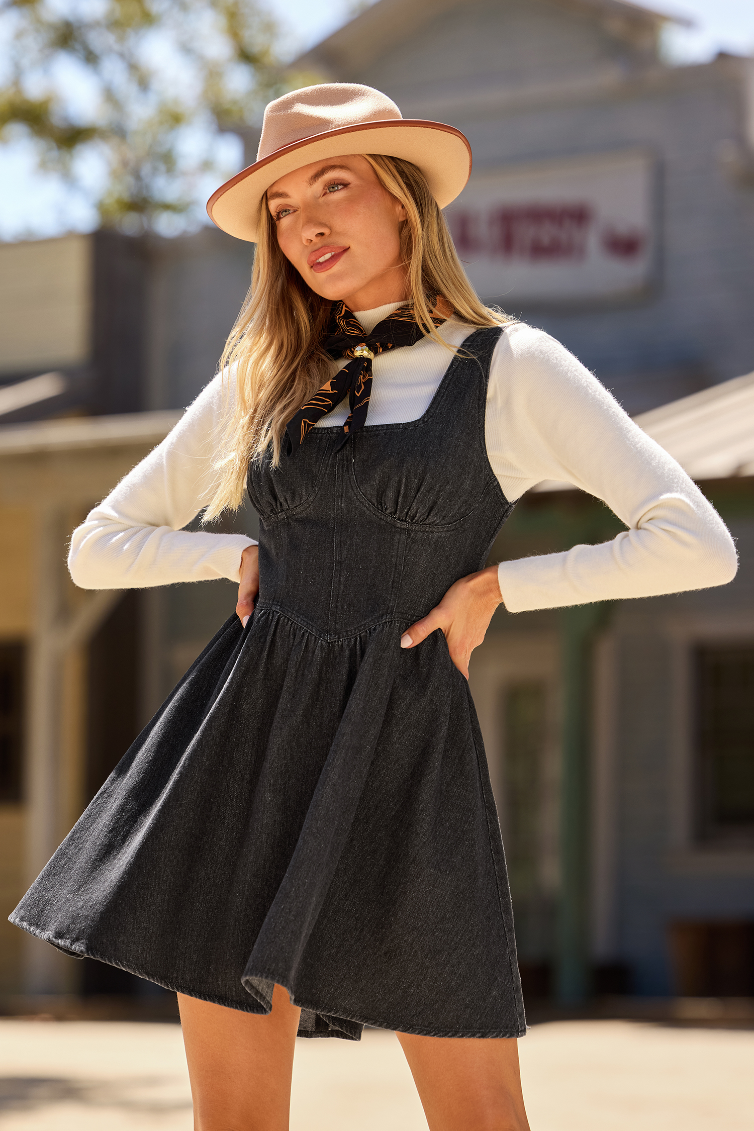 Cupshe Everyday Fairytale Grey Mini Dress In Black