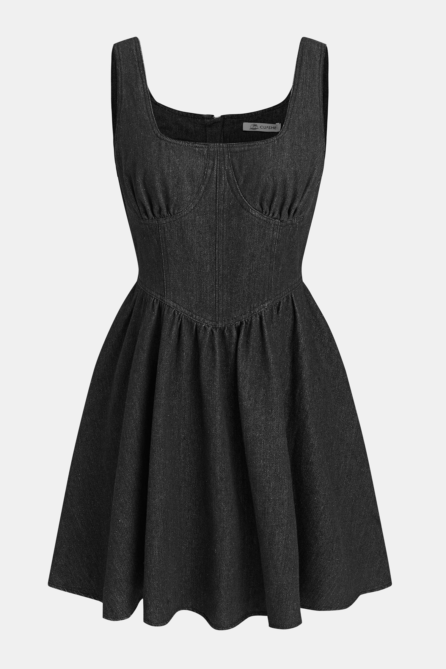 Cupshe Everyday Fairytale Grey Mini Dress In Black