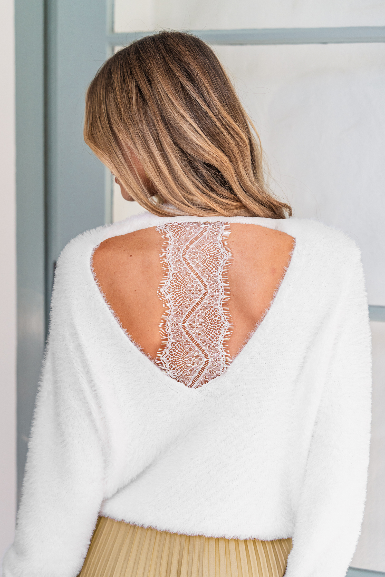 Cupshe Too Cozy White Sweater In White