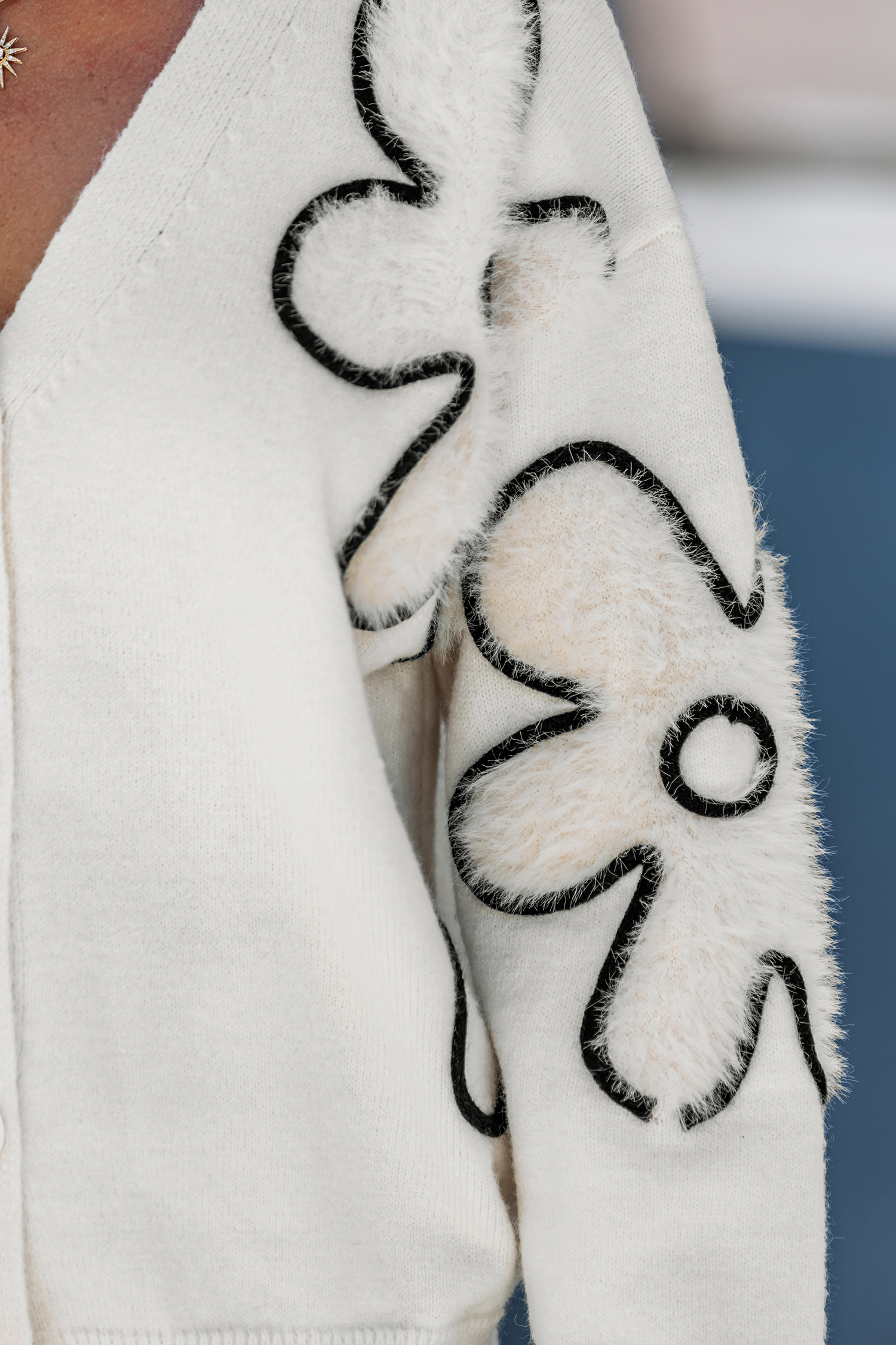 Cupshe Leaves & Lattes Cream Cardigan