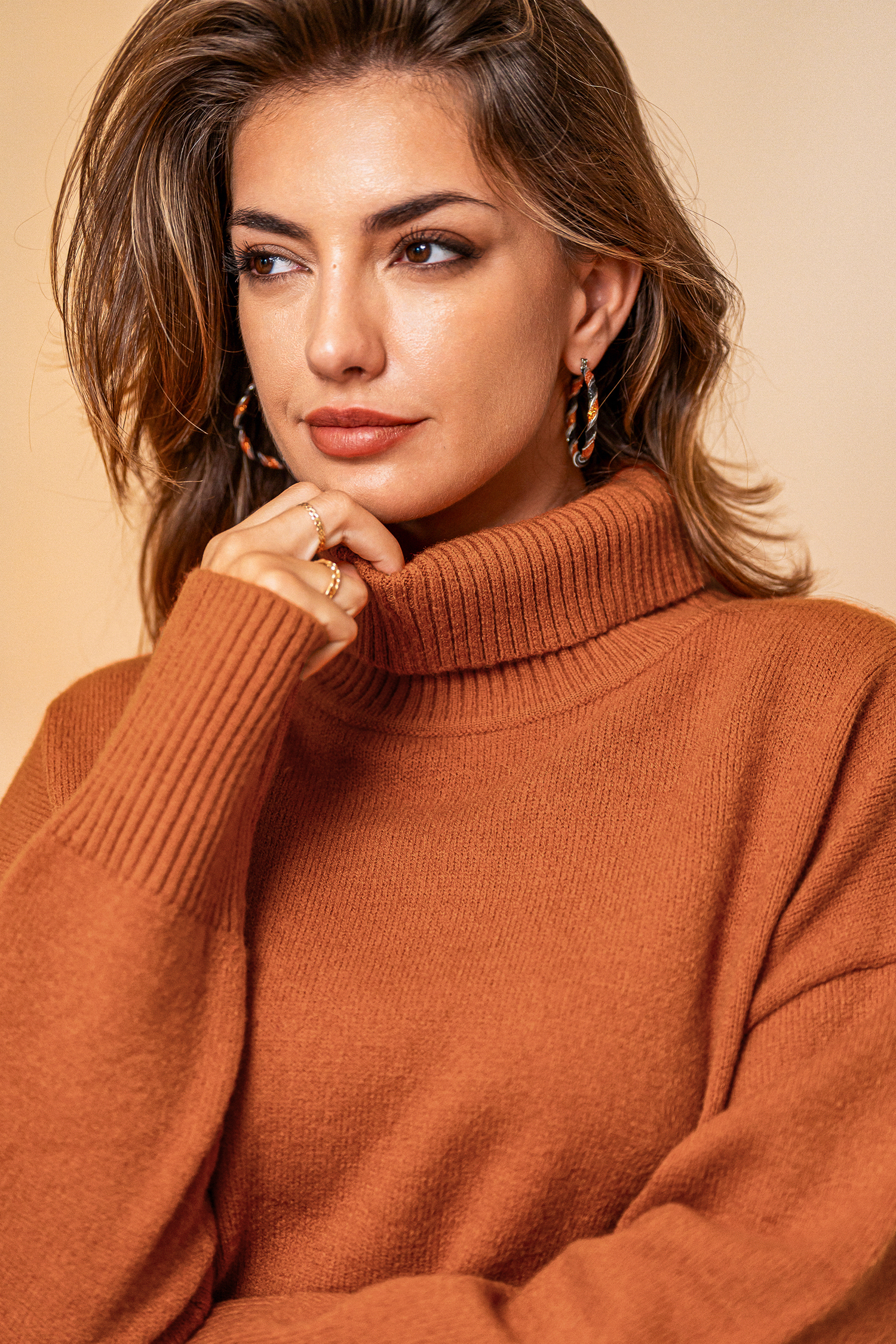 Cupshe Autumn Sun Orange Sweater