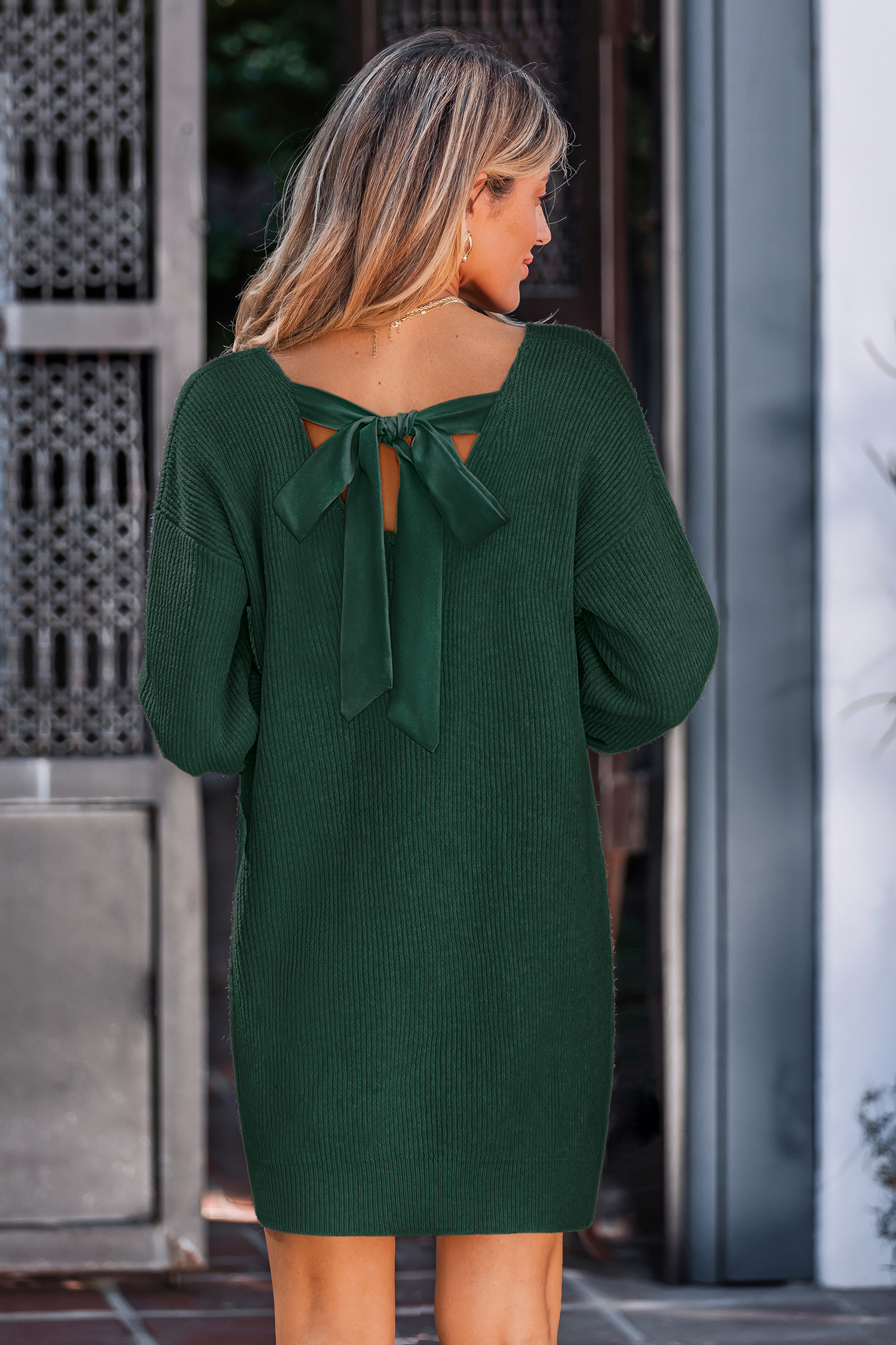 Bow & Behold groene trui-jurk