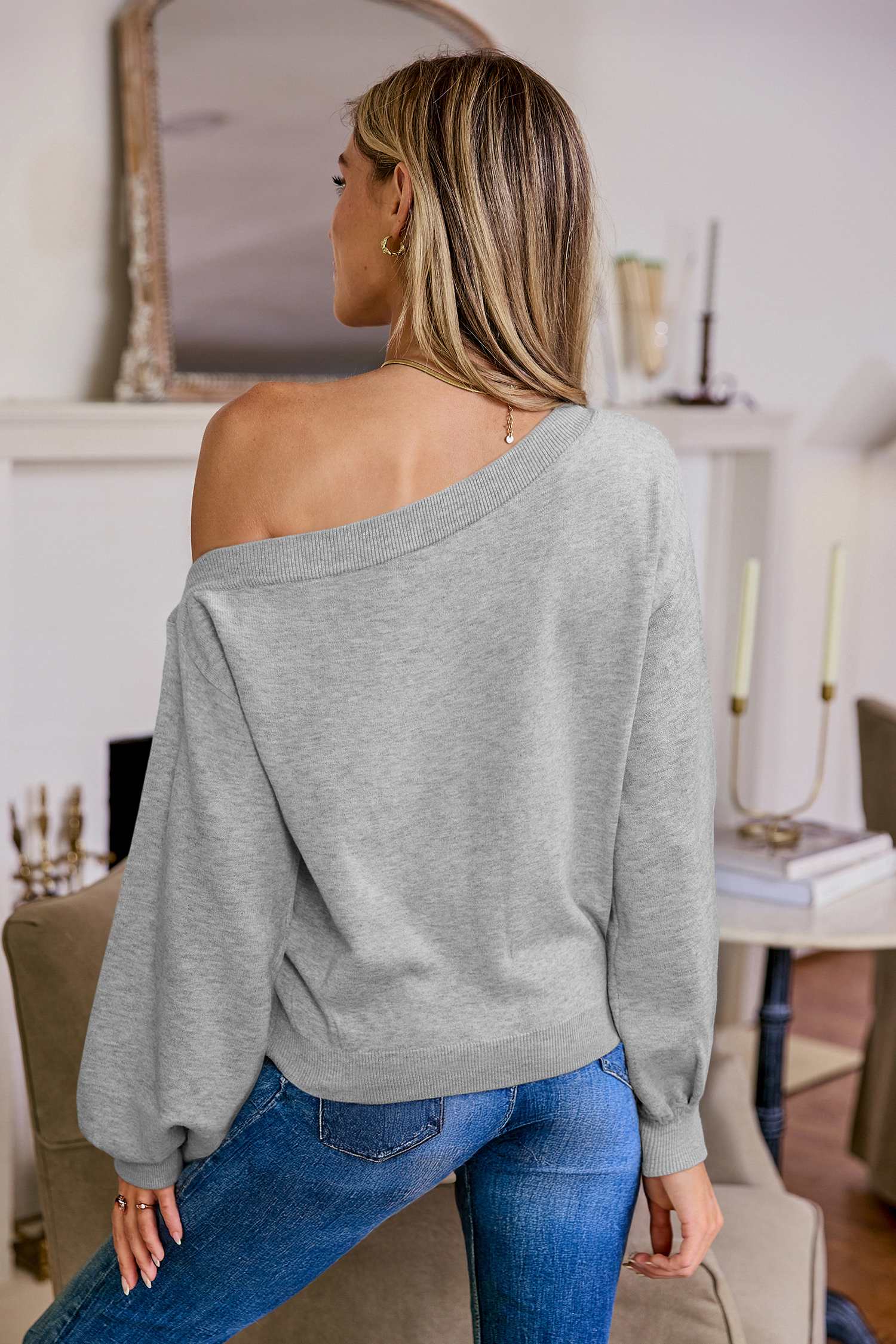 Cupshe Pilates Princess Grey Sweater