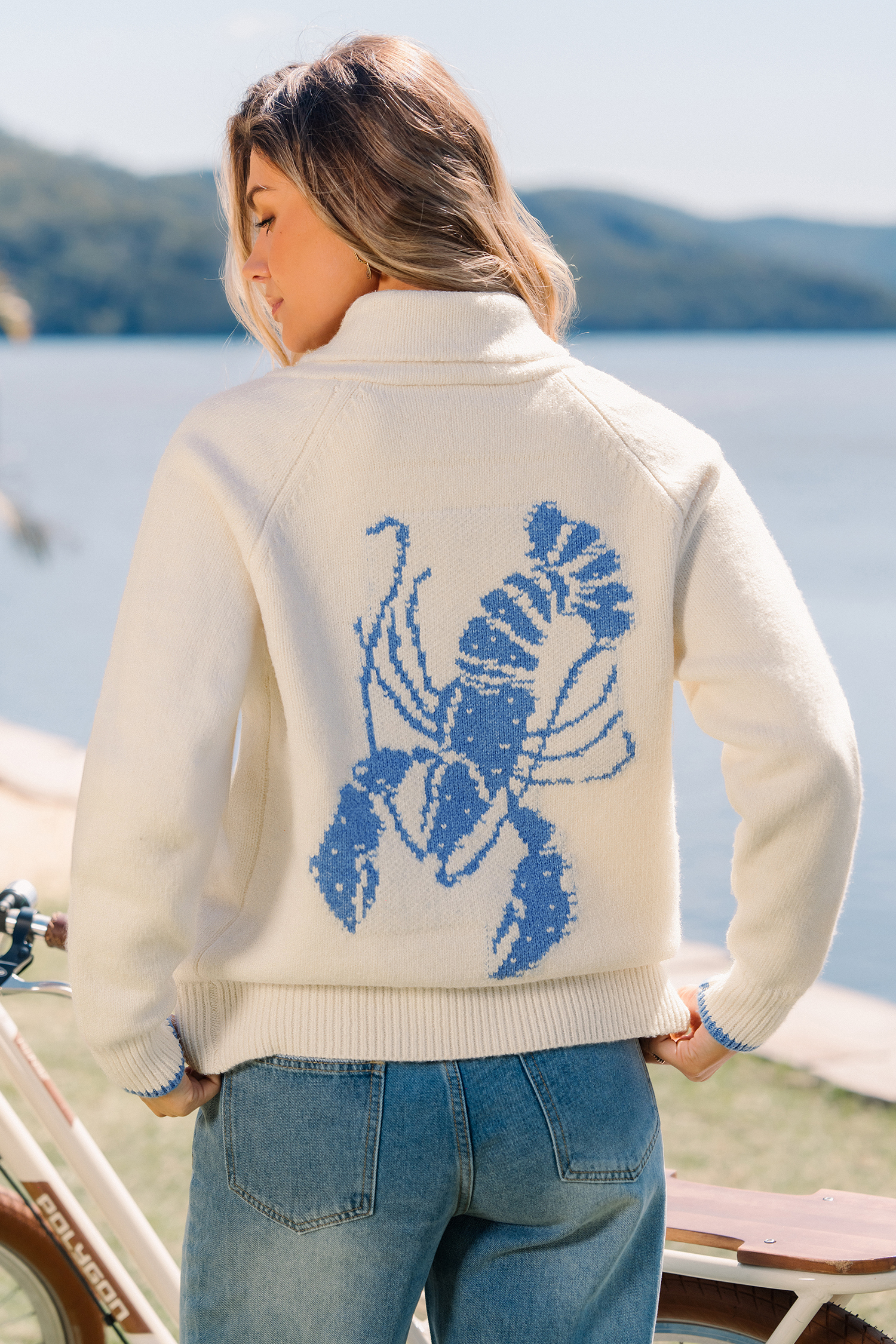 Cupshe Maine Bay Cream Sweater