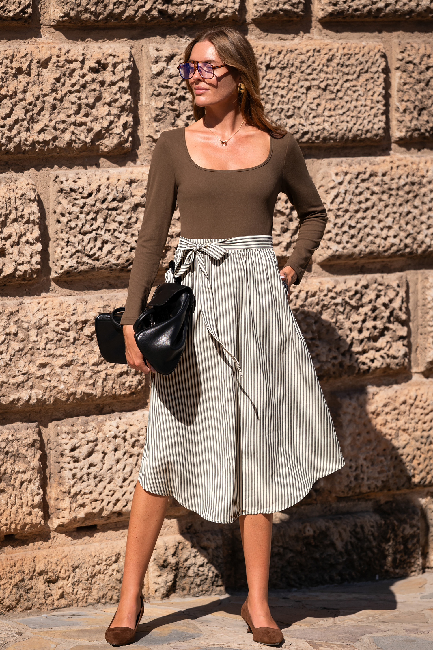 Cupshe First Street Striped Maxi Dress