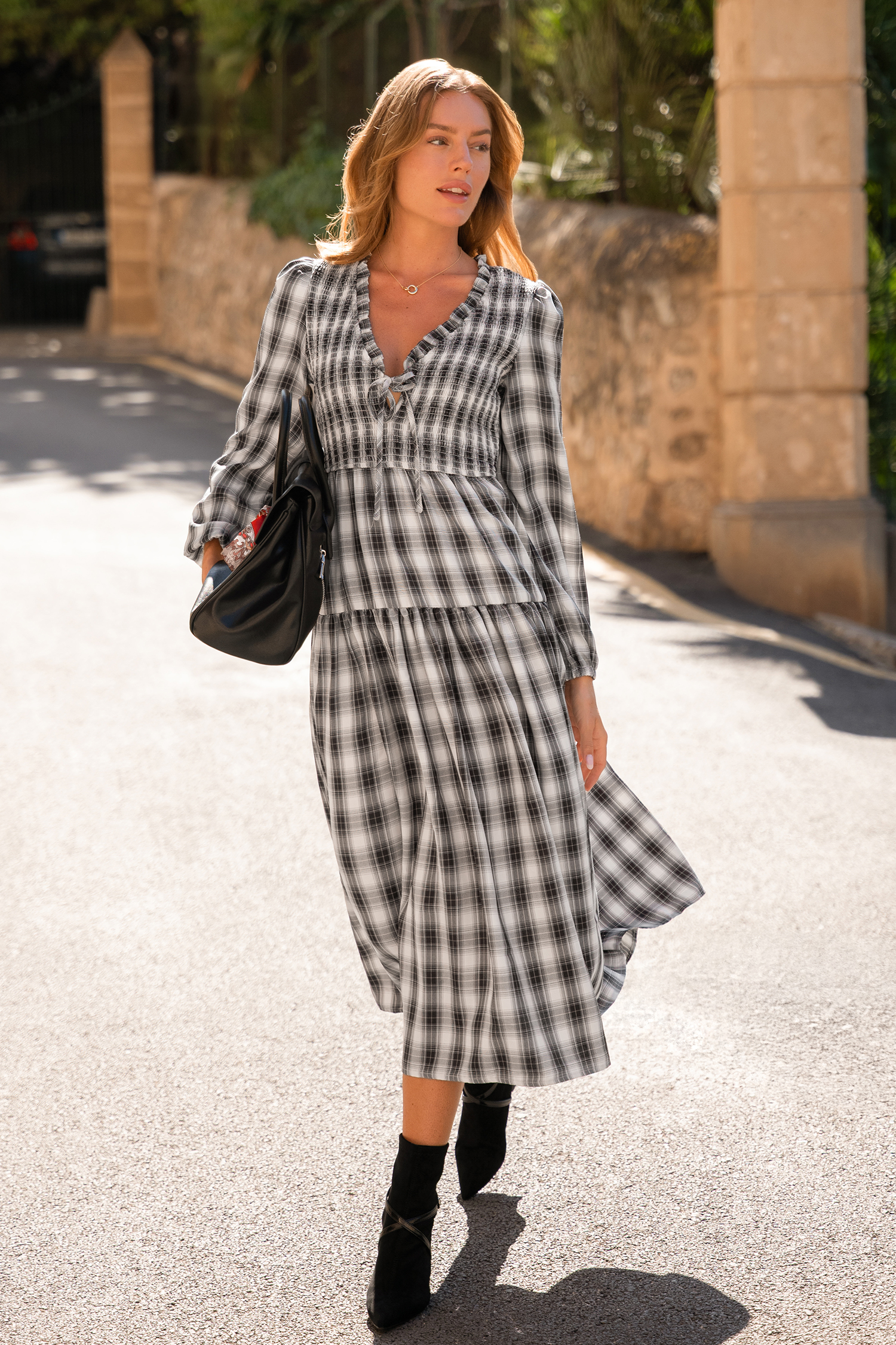 Cupshe Honey & Thyme Plaid Maxi Dress