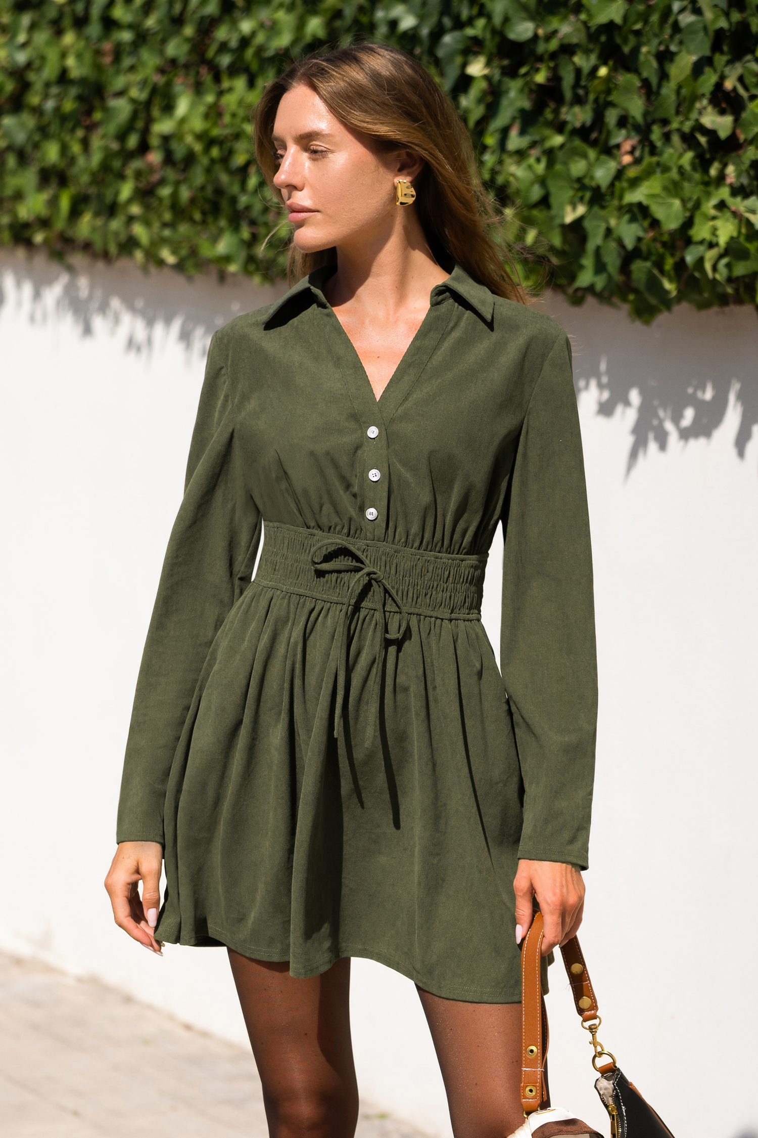 Cupshe Inbox Closed Olive Mini Dress In Green