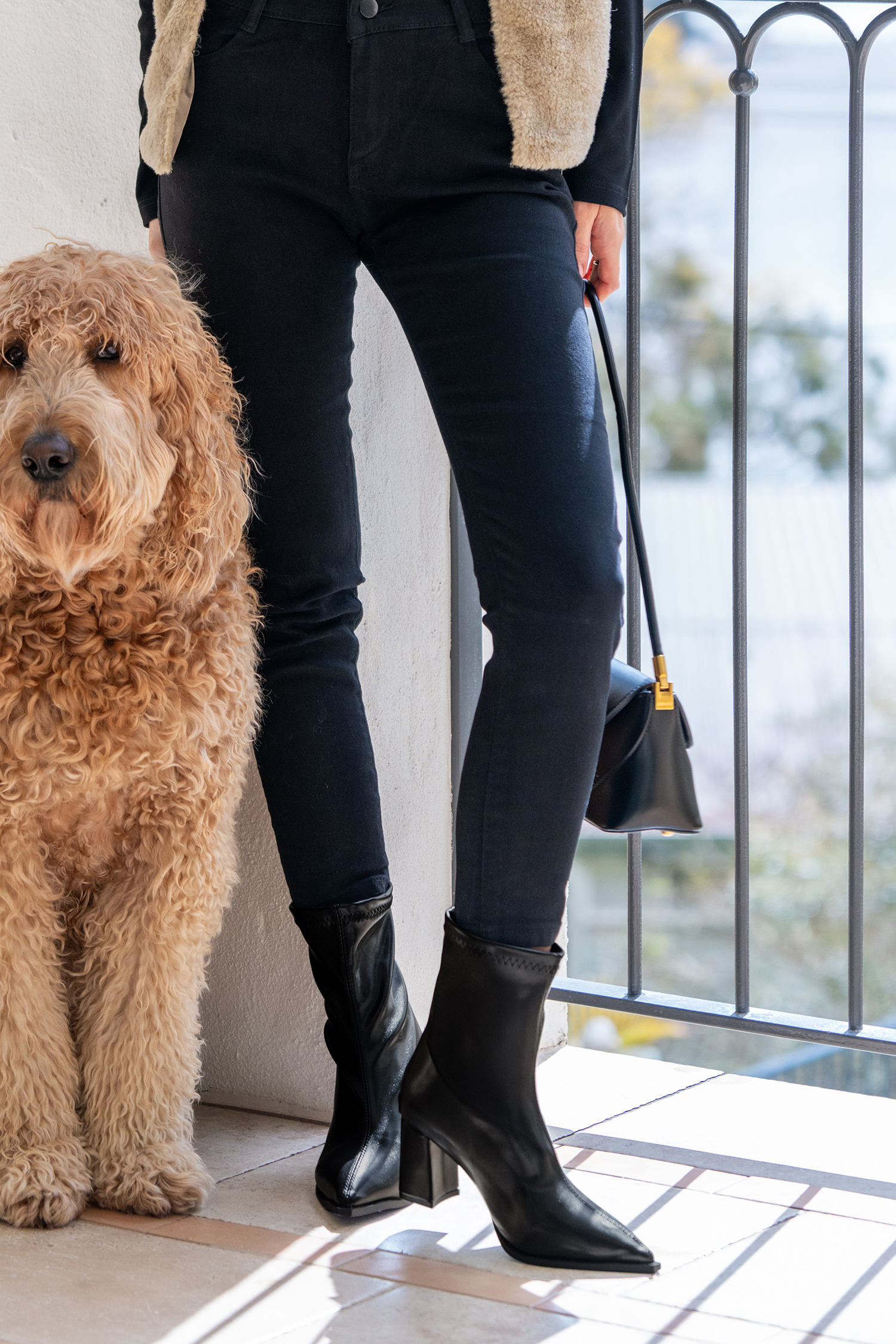 Nachtzicht zwarte laarzen