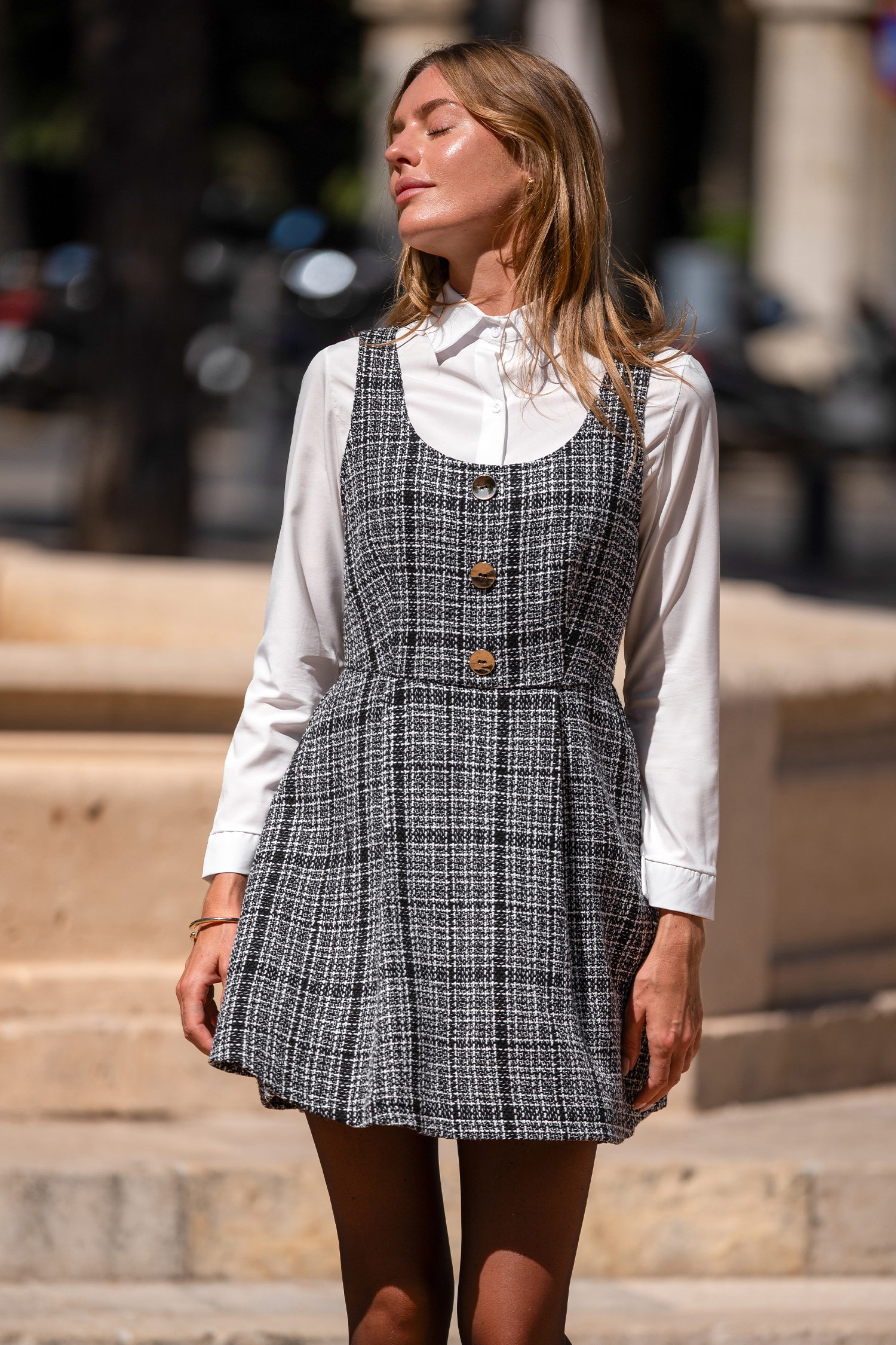 Cupshe Mon Chérie Plaid Mini Dress In Multi