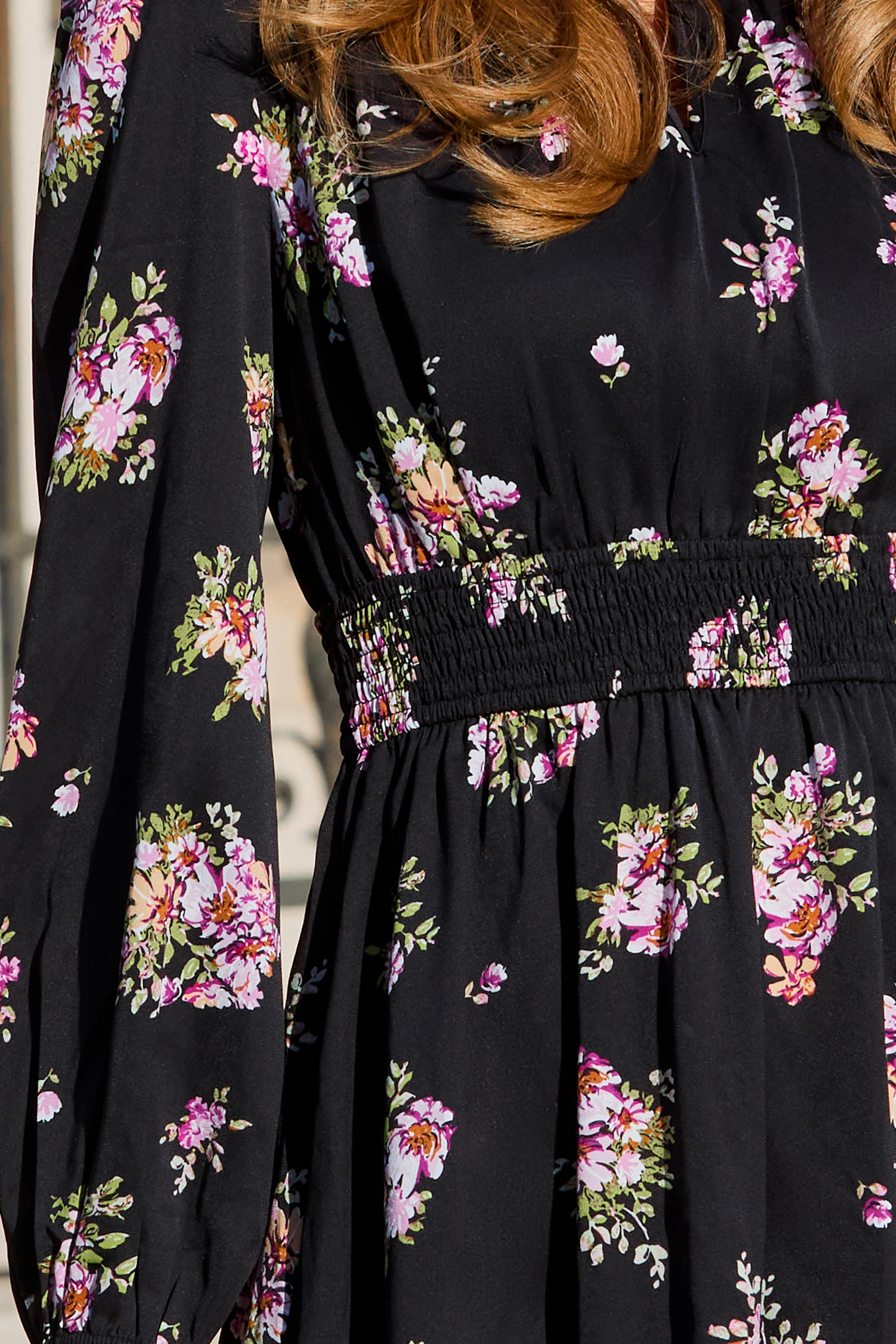 Cupshe Window Shopping Floral Midi Dress In Black