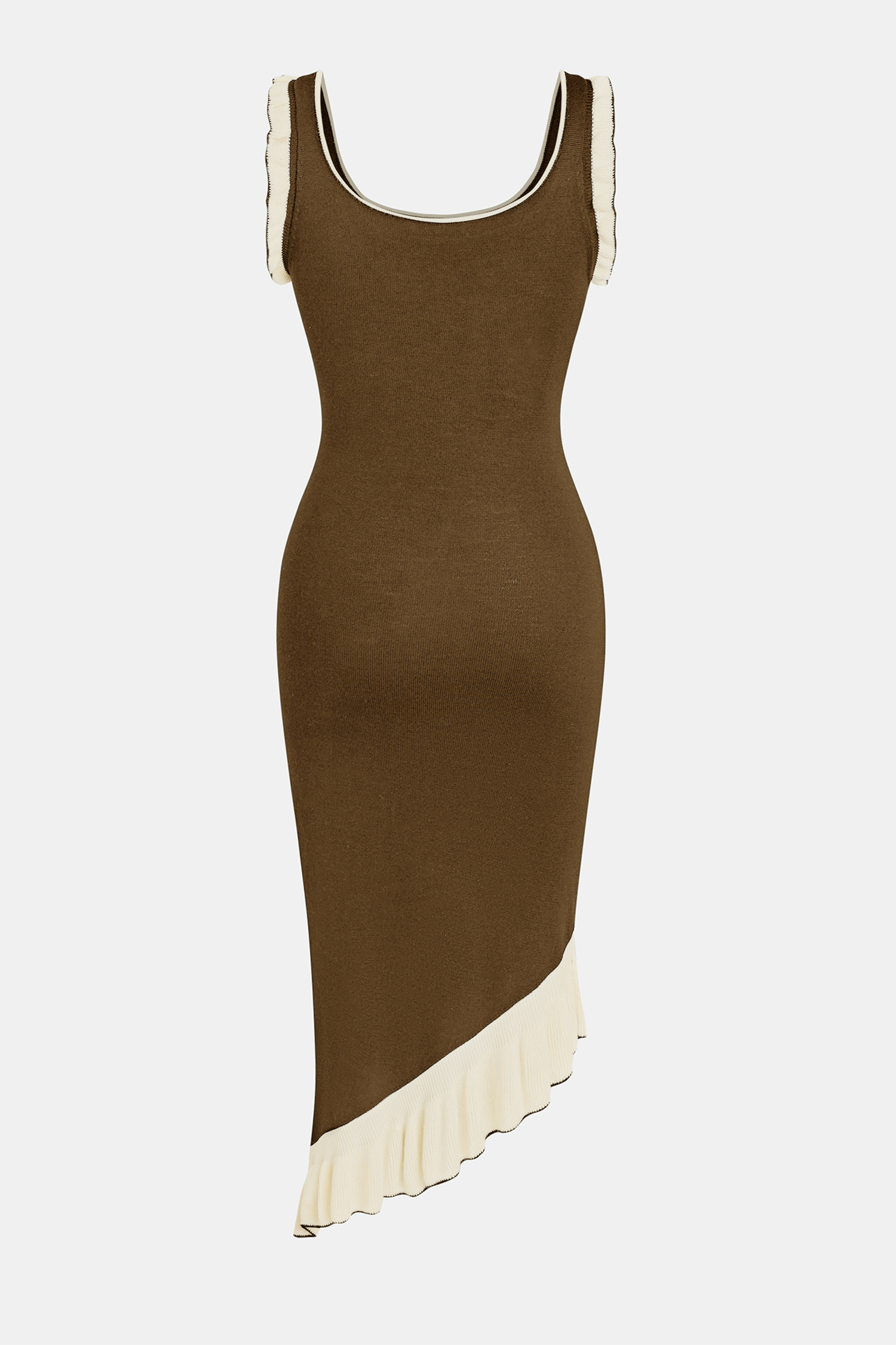 Cupshe Last Call Brown Midi Sweater Dress In Green