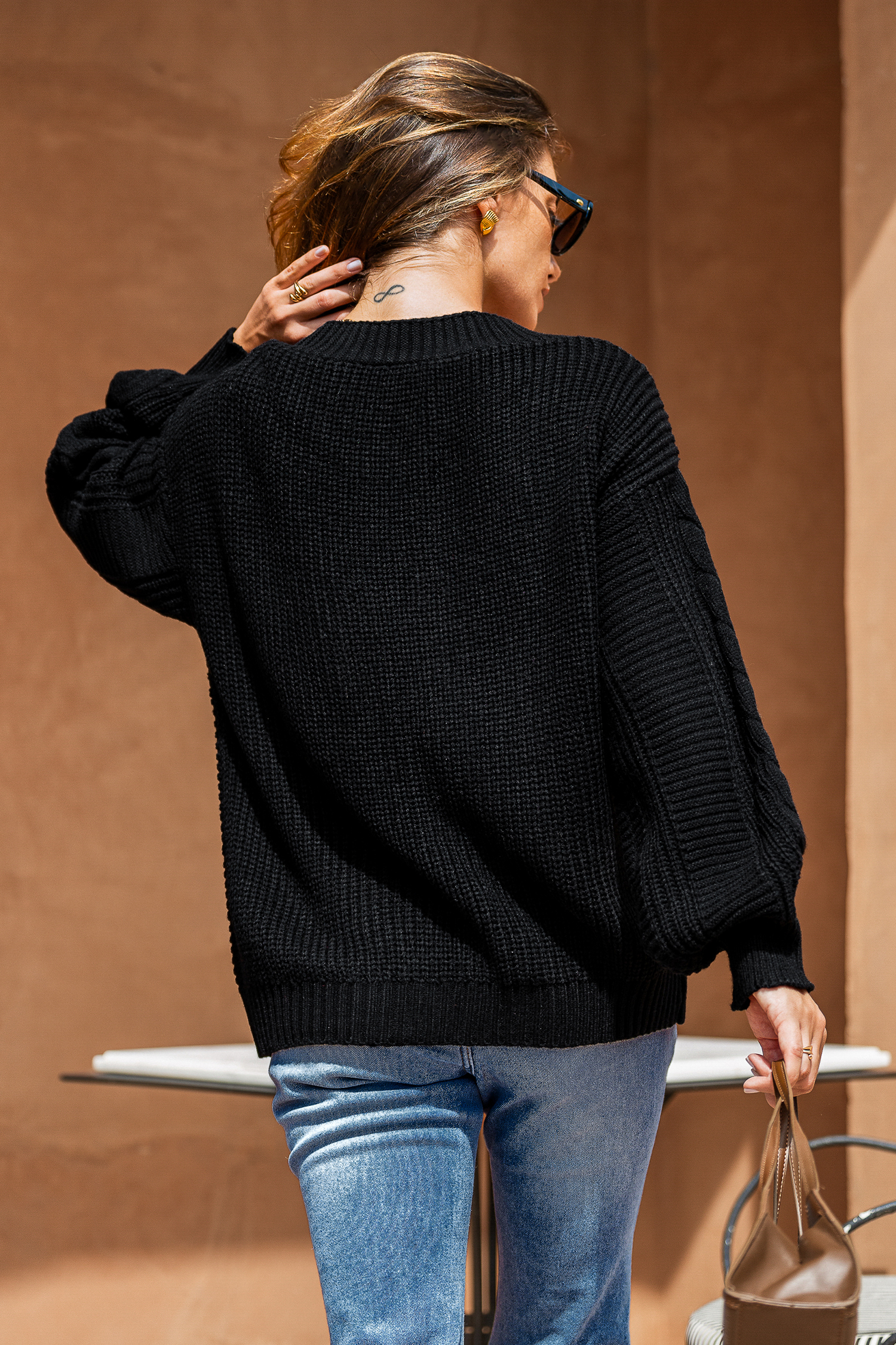 Cupshe Big Hug Black Cardigan In Multi