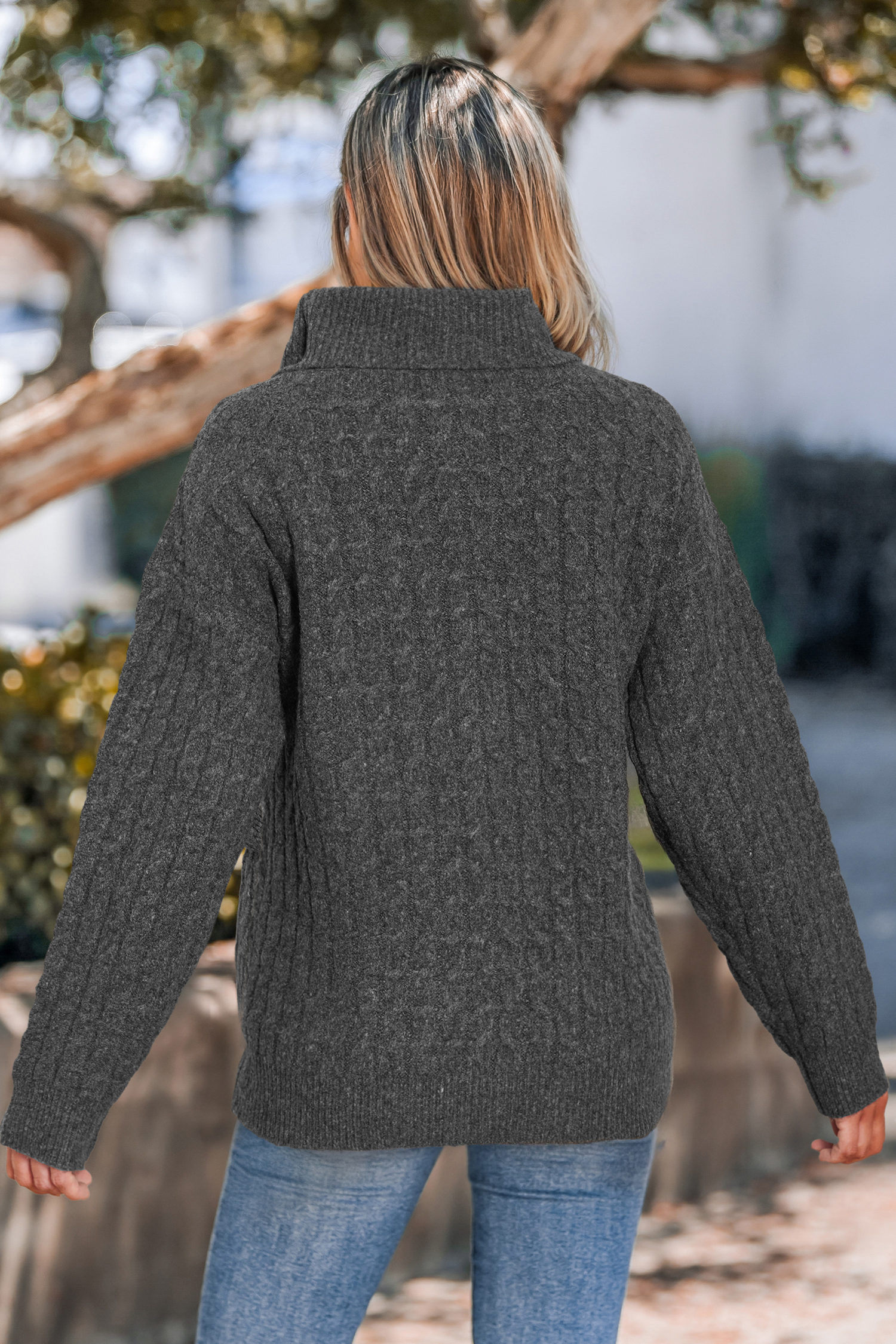 Cupshe In The Clouds Grey Sweater