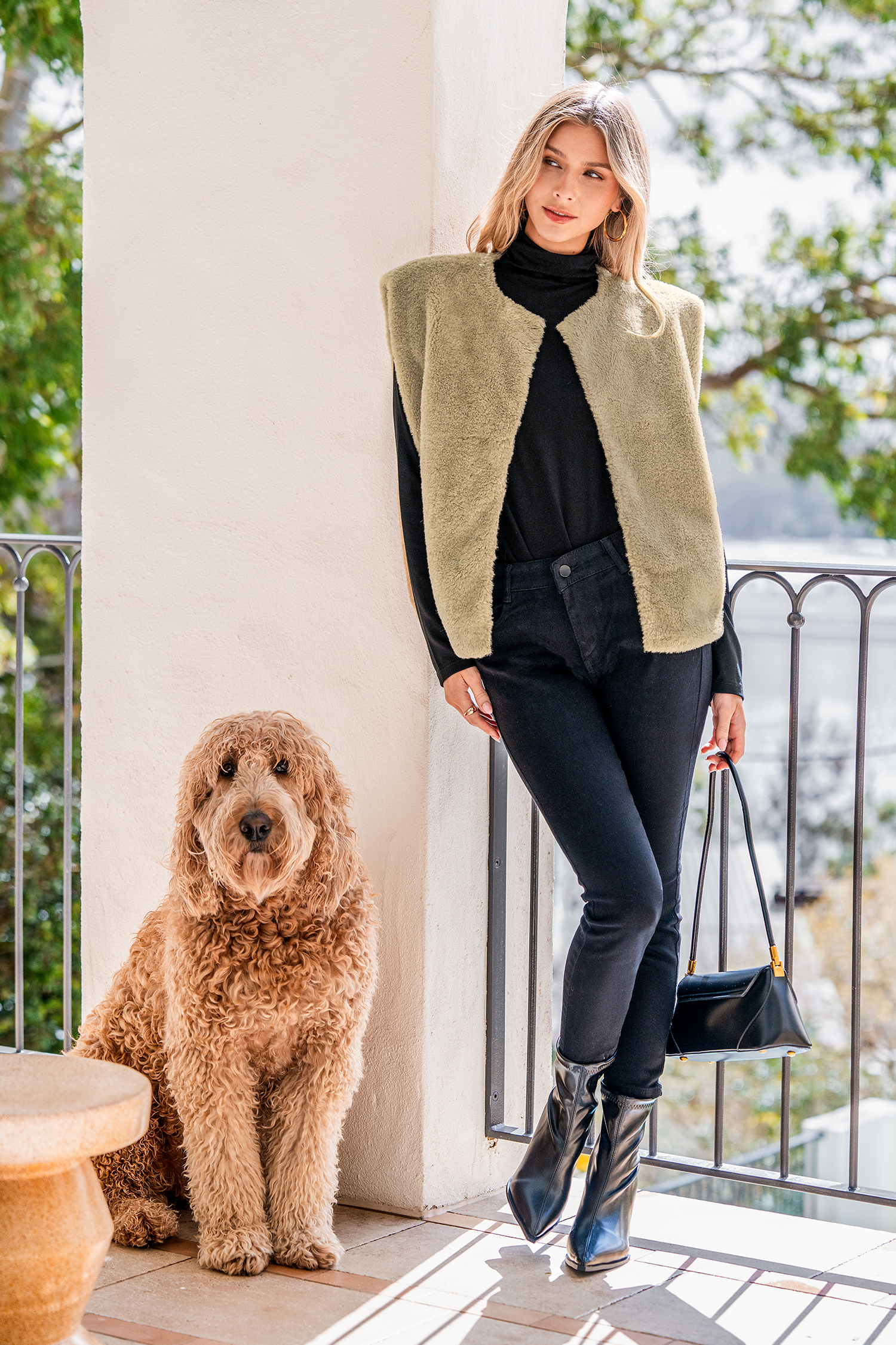 Grüne Ärmellose Weste