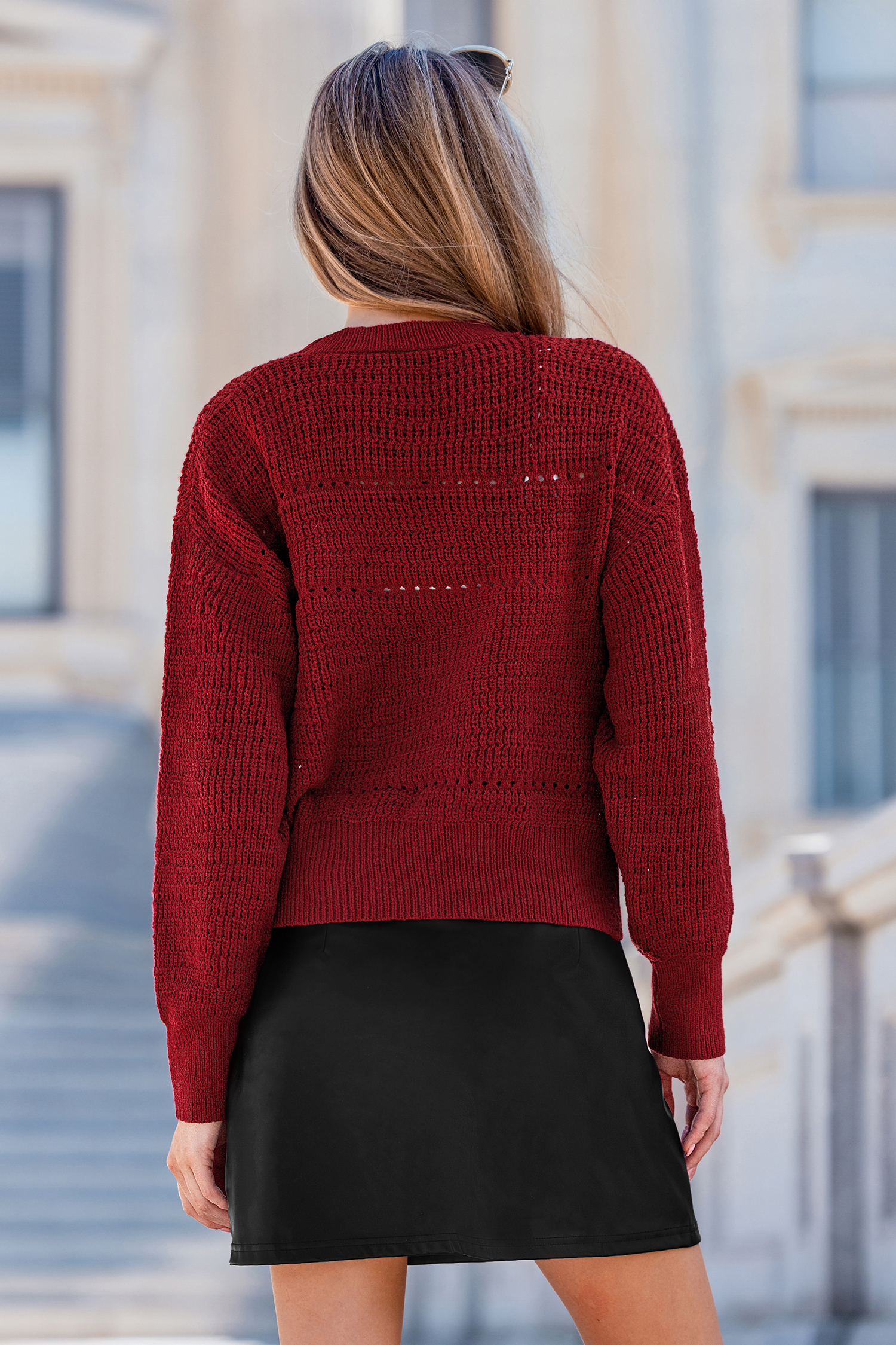 Cupshe Take A Bow Red Sweater