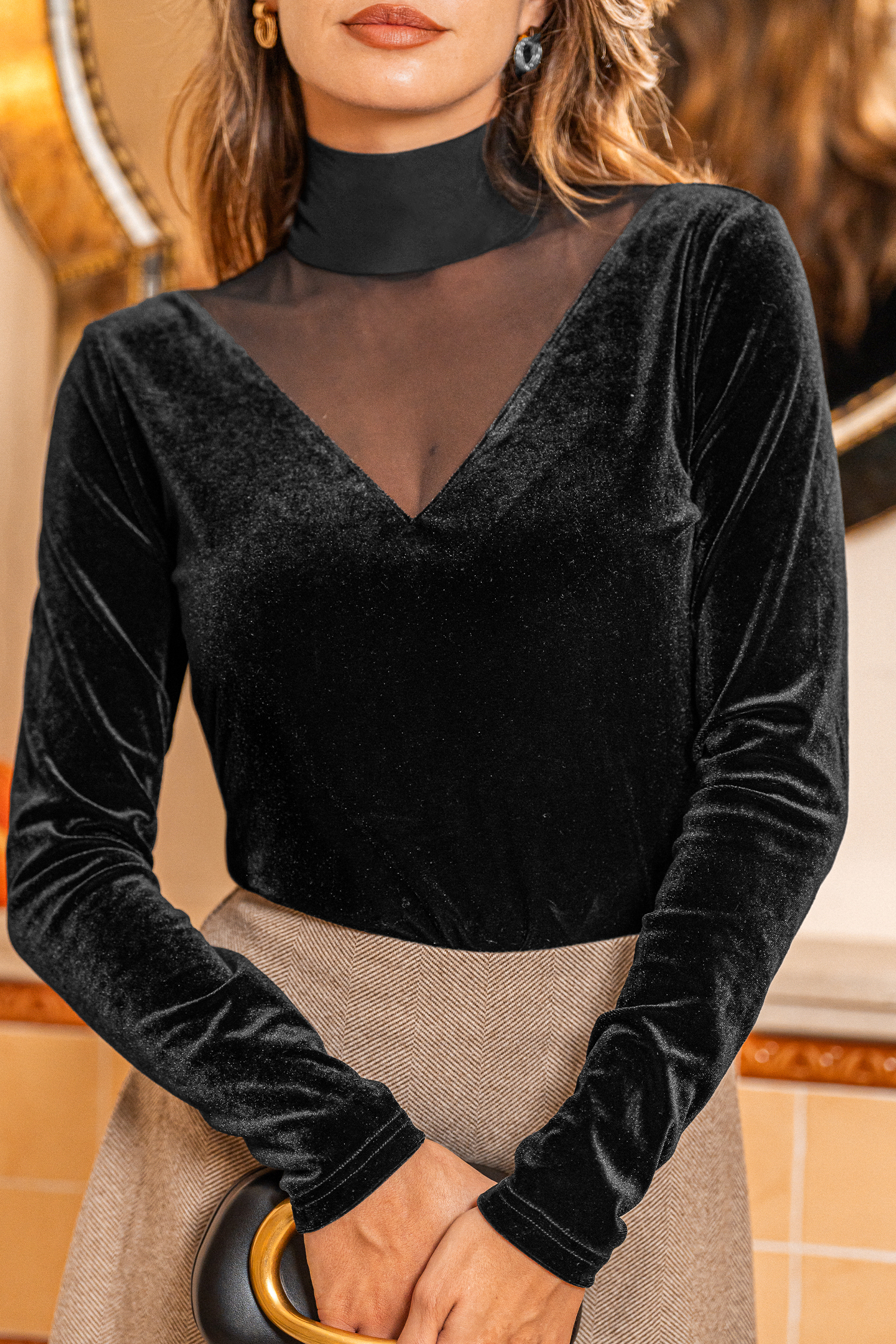 Cupshe Milan Black Top In Black