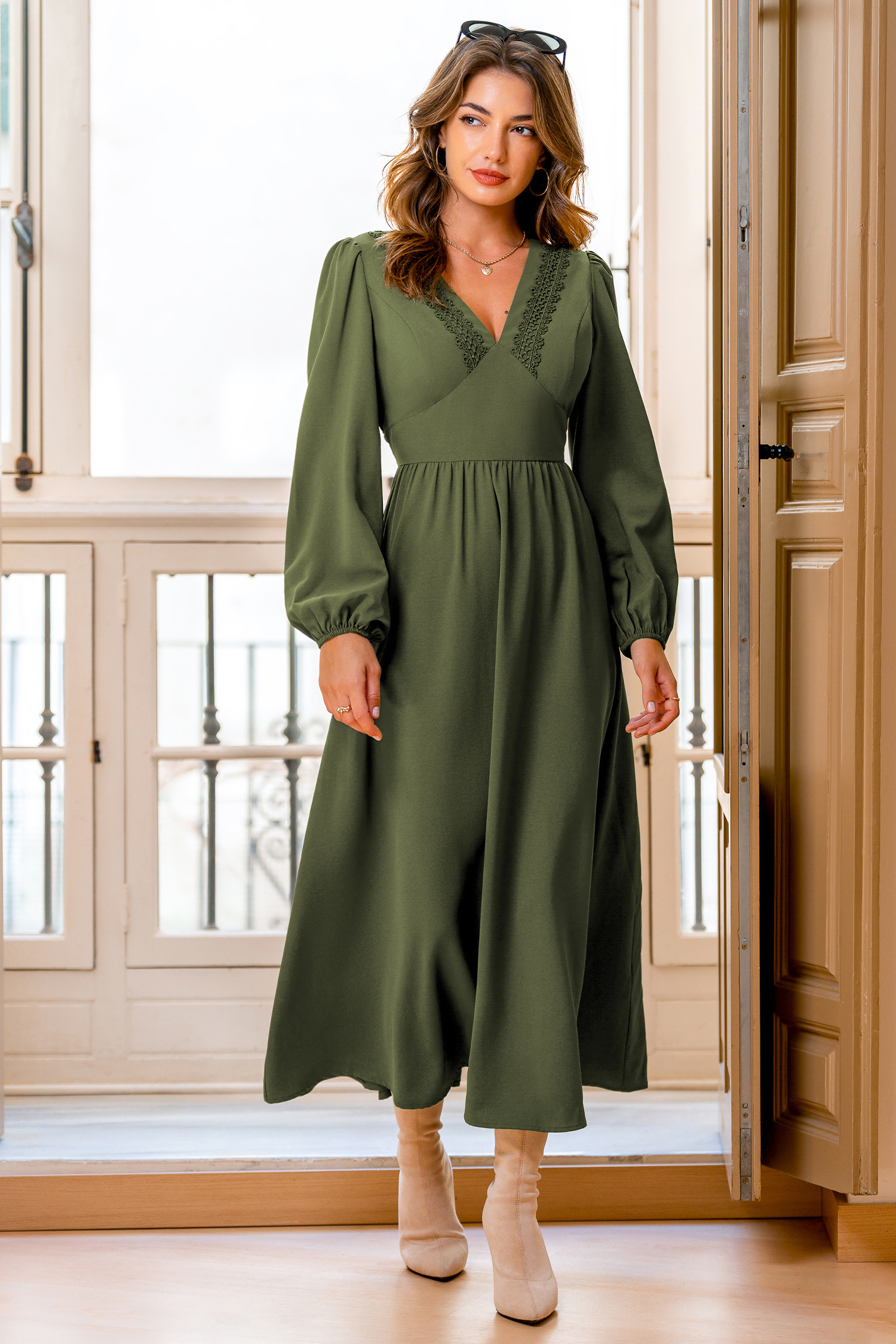 Cecilia Green Maxi Dress