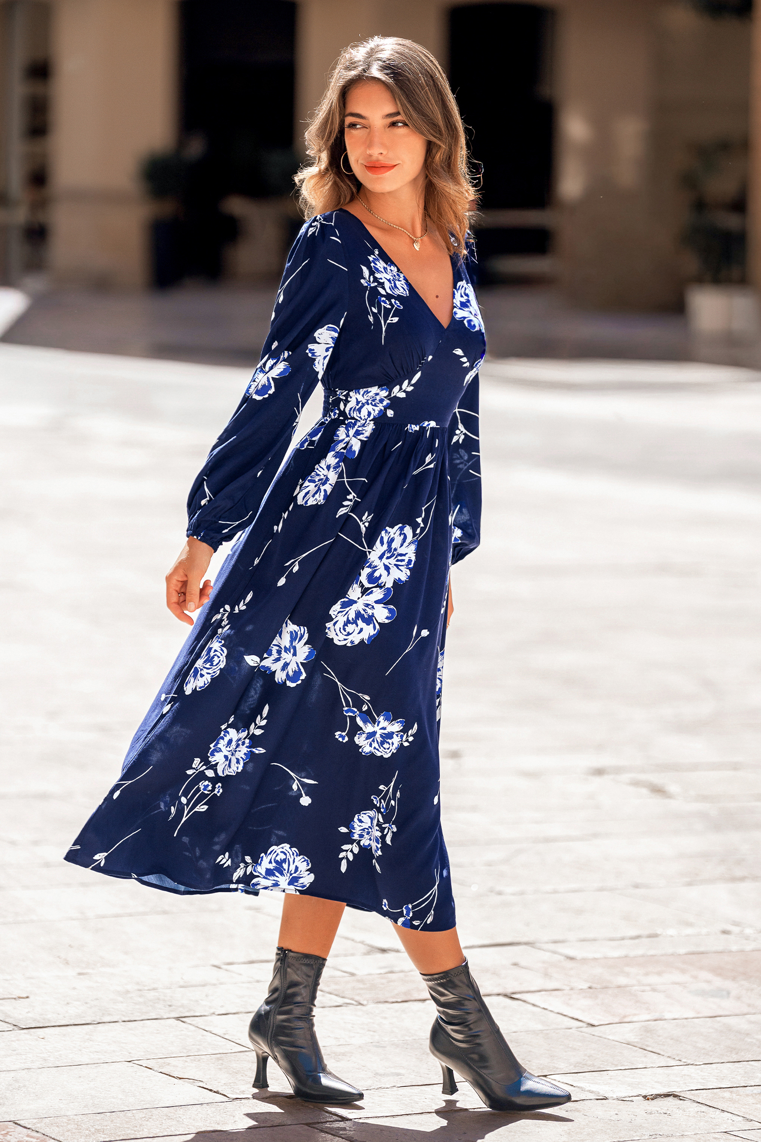 Cupshe Nightshade Floral Midi Dress