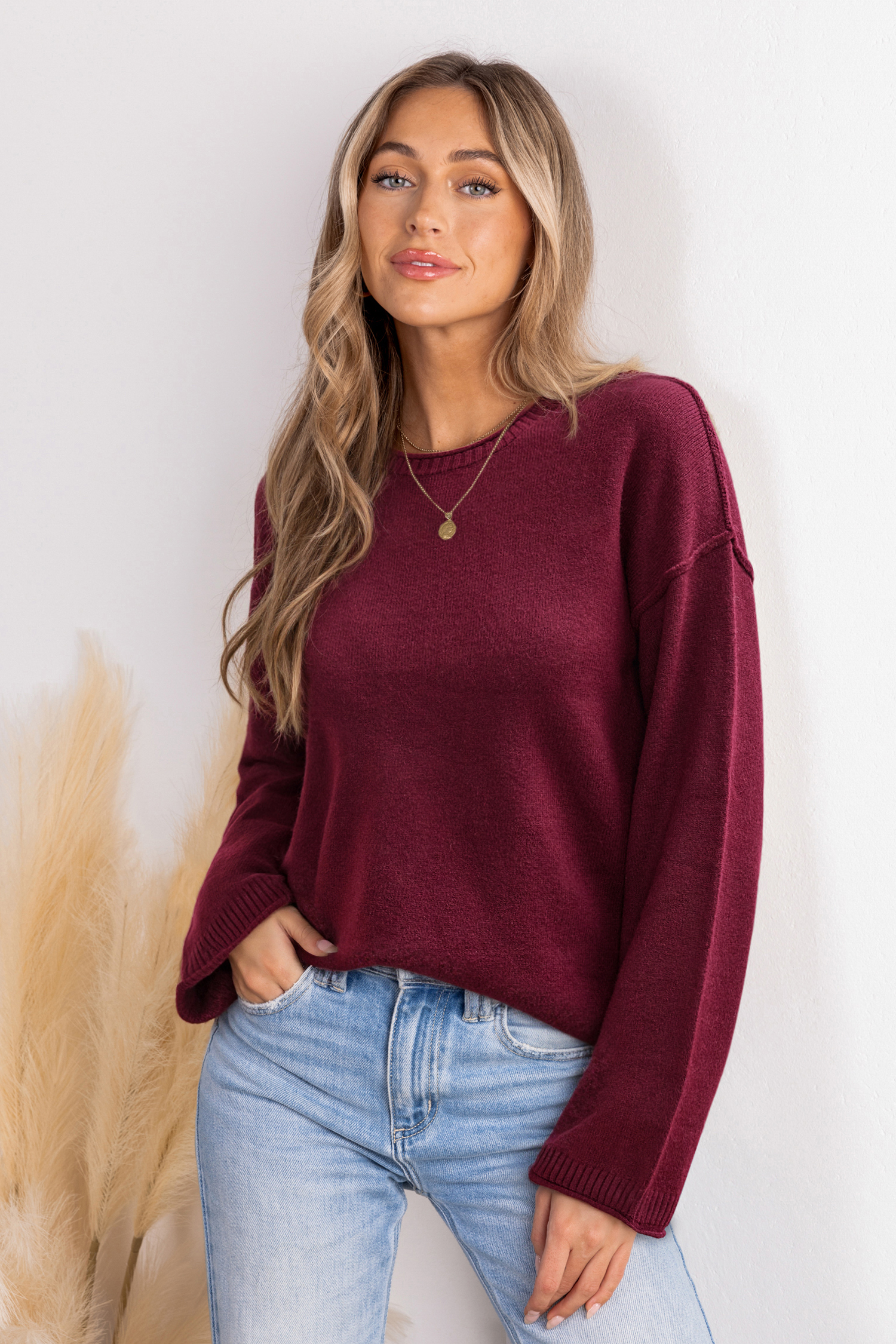 Cupshe Small Talk Red Sweater