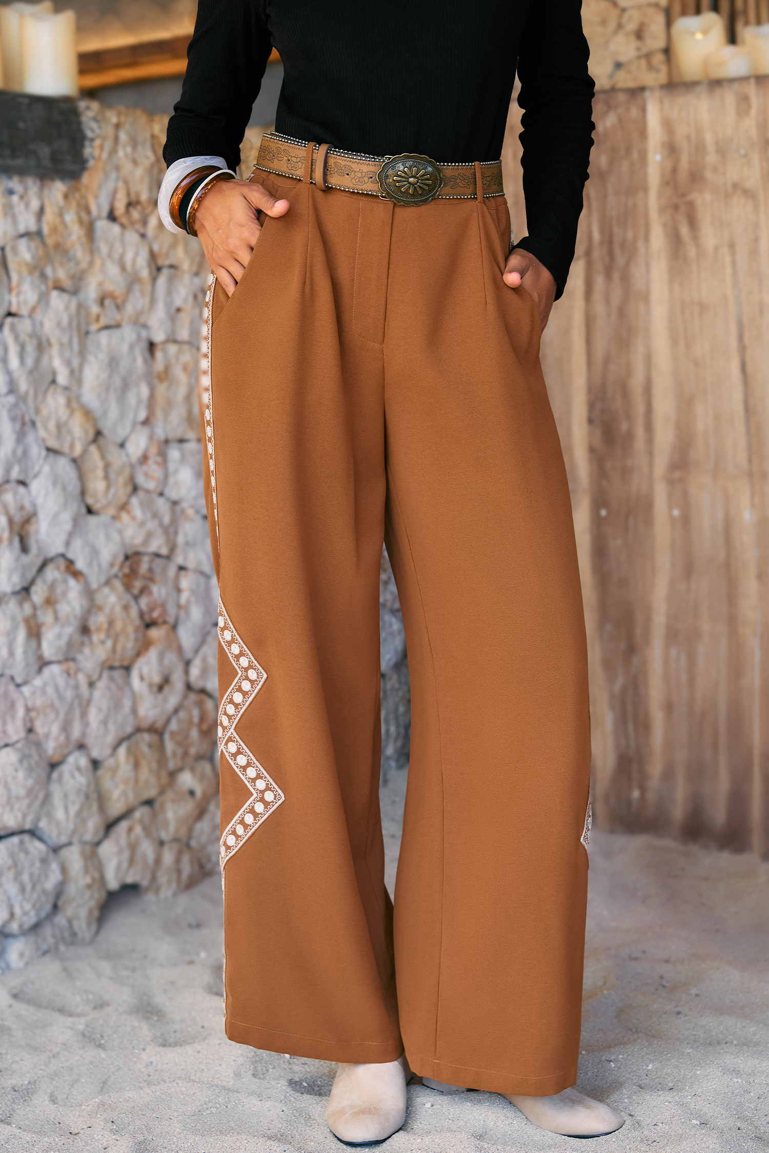 Cupshe Go Far Brown Pants