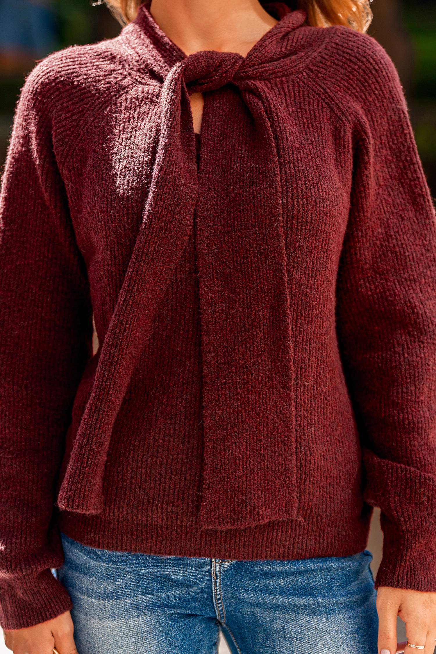 Cupshe Finishing Touch Red Sweater In Multi