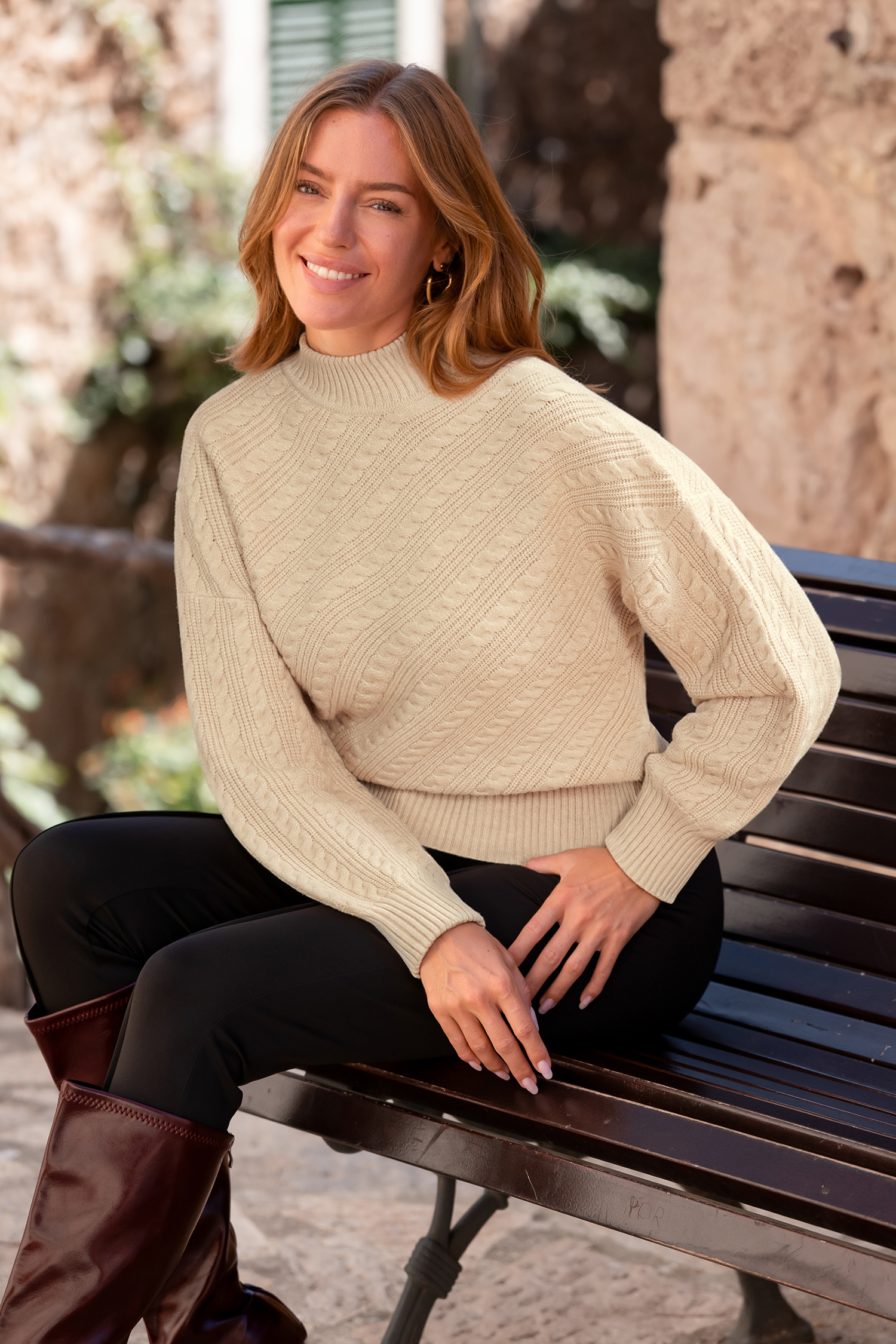 Cupshe Ballet Slipper Khaki Sweater In Neutral