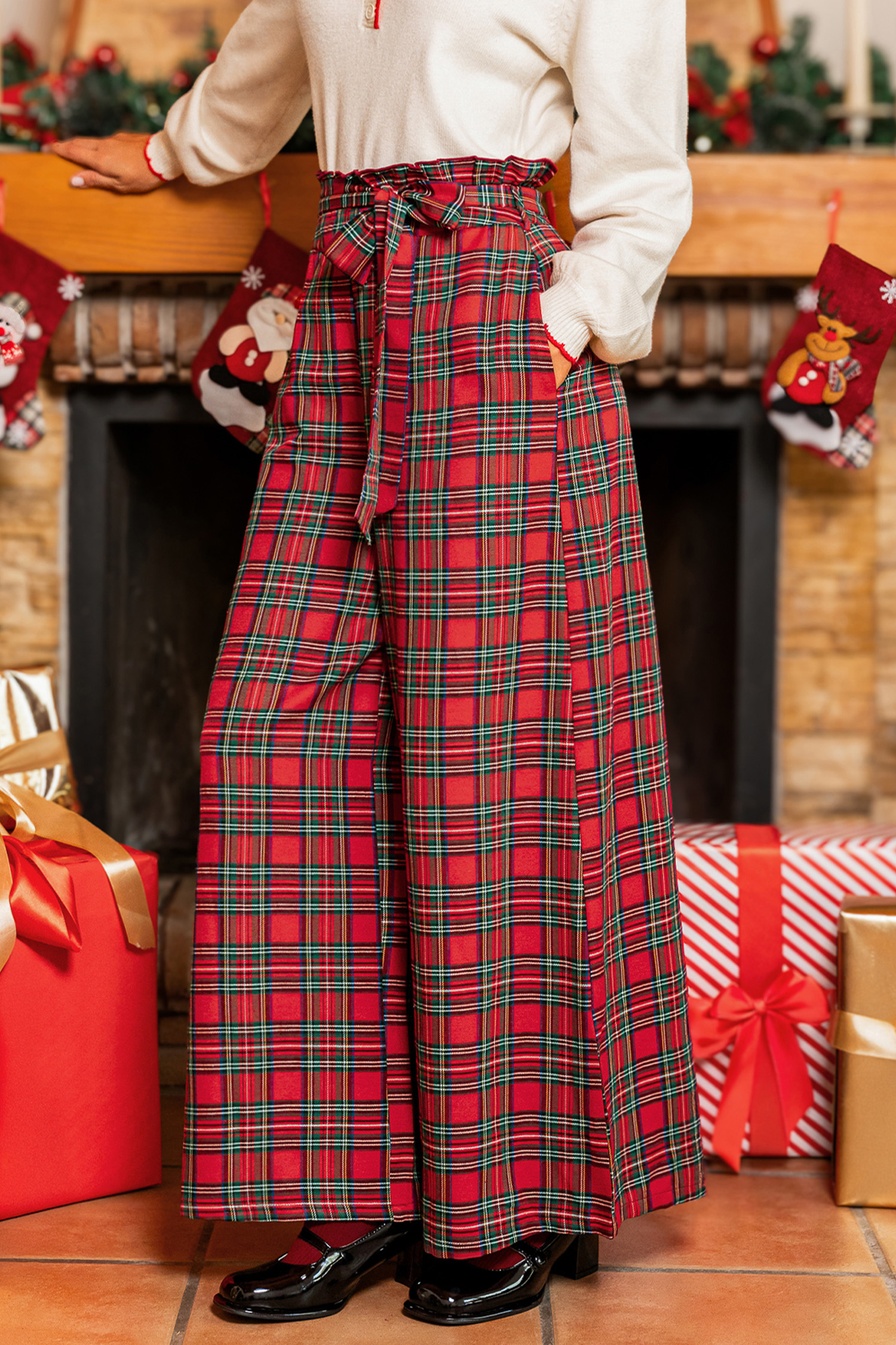 Booked & Busy Plaid Trousers