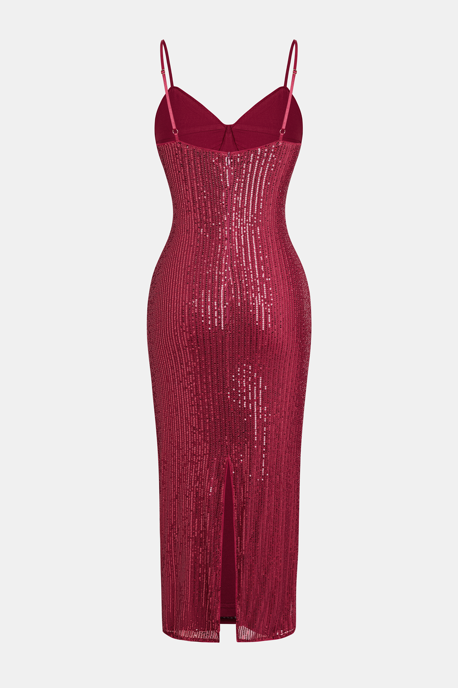 Cupshe X Jen Affleck Big Reveal Maxi Dress In Burgundy