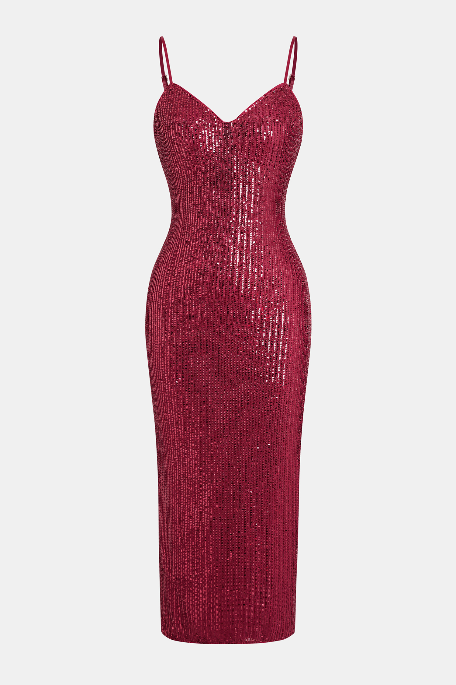 Cupshe X Jen Affleck Big Reveal Maxi Dress In Burgundy
