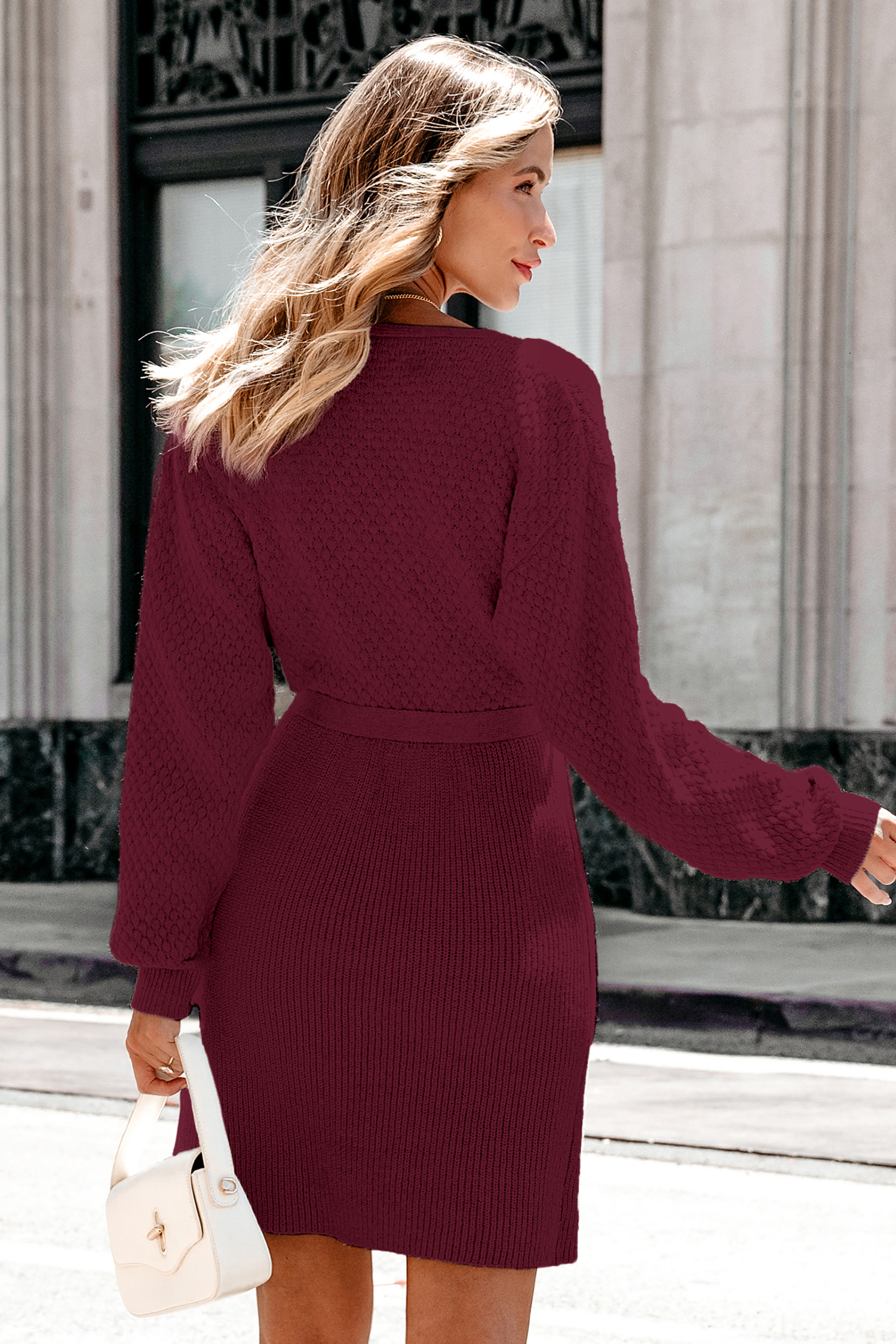 Cupshe Chill Vibes Red Sweater Dress