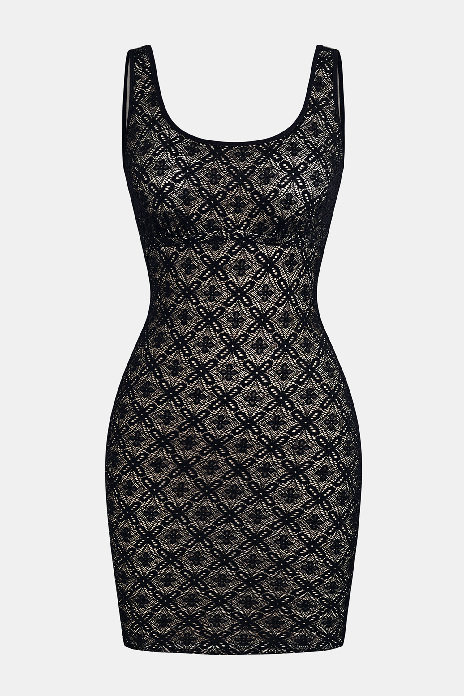 Cupshe Rare Find Geo Mini Dress In Black