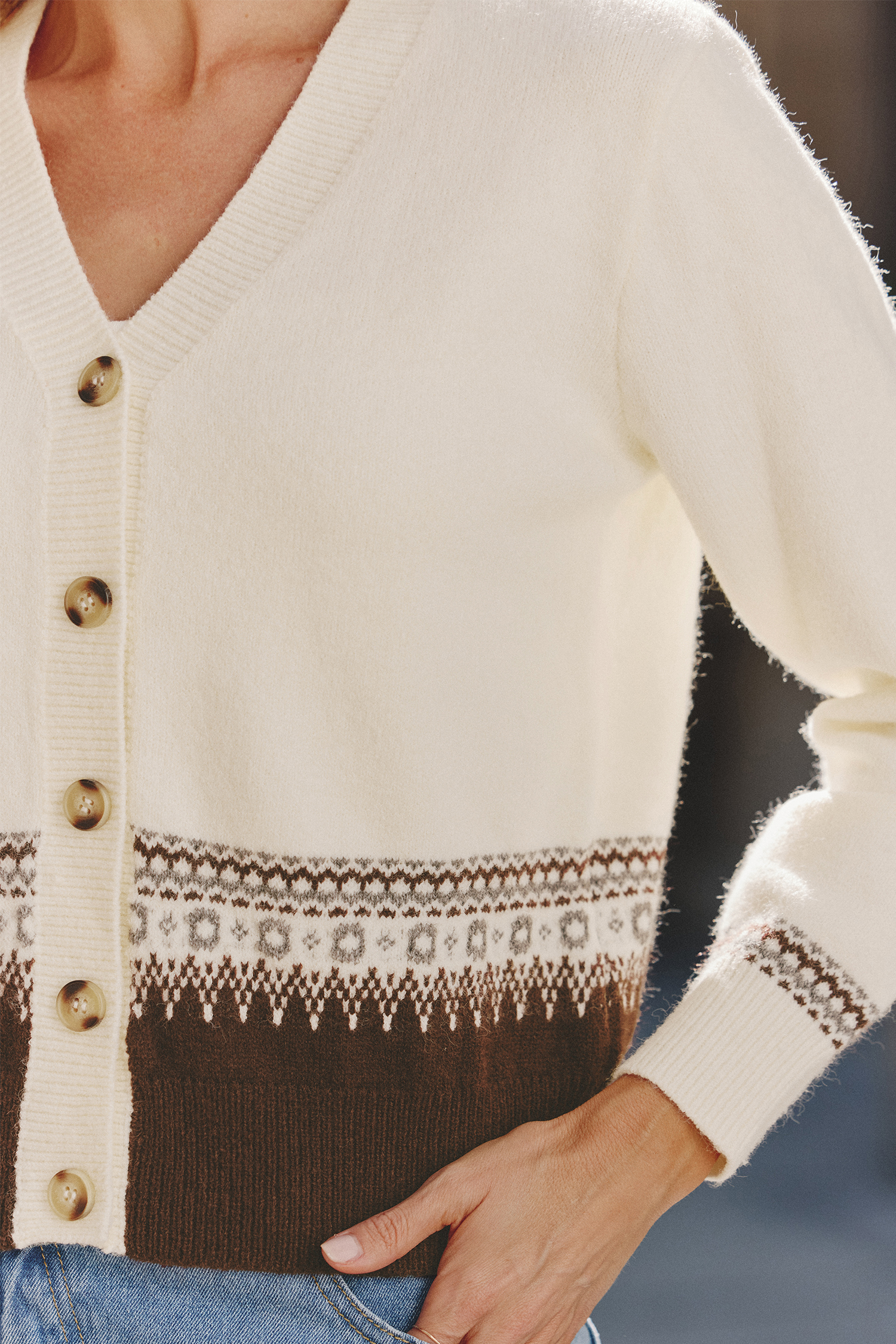 Cupshe Warm & Fuzzy Cream Cardigan
