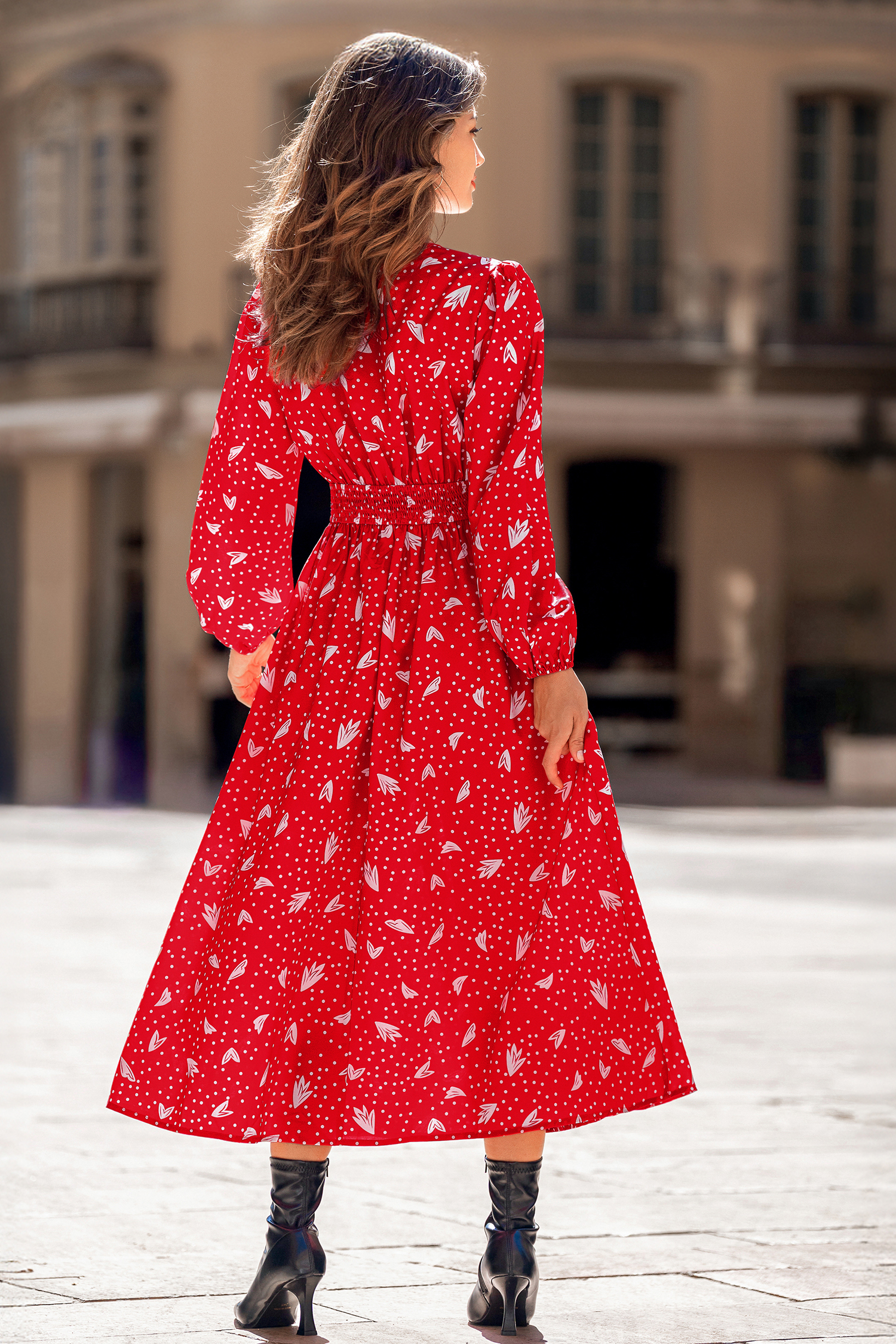 Cupshe Picnic Day Polka Dot Maxi Dress In Red