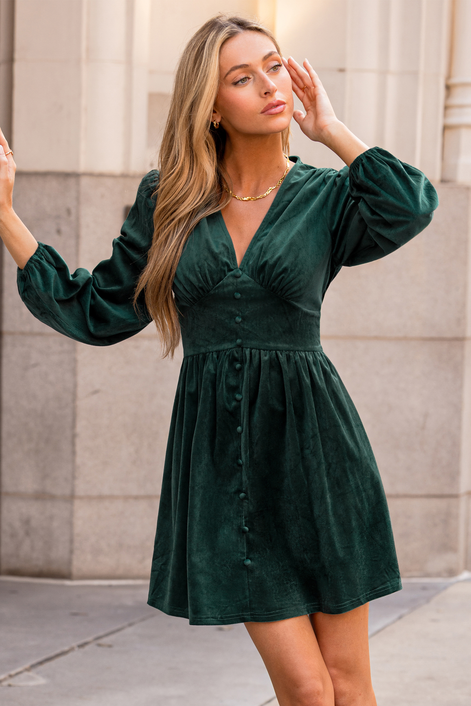Cupshe Twilight Grove Green Mini Dress In Green