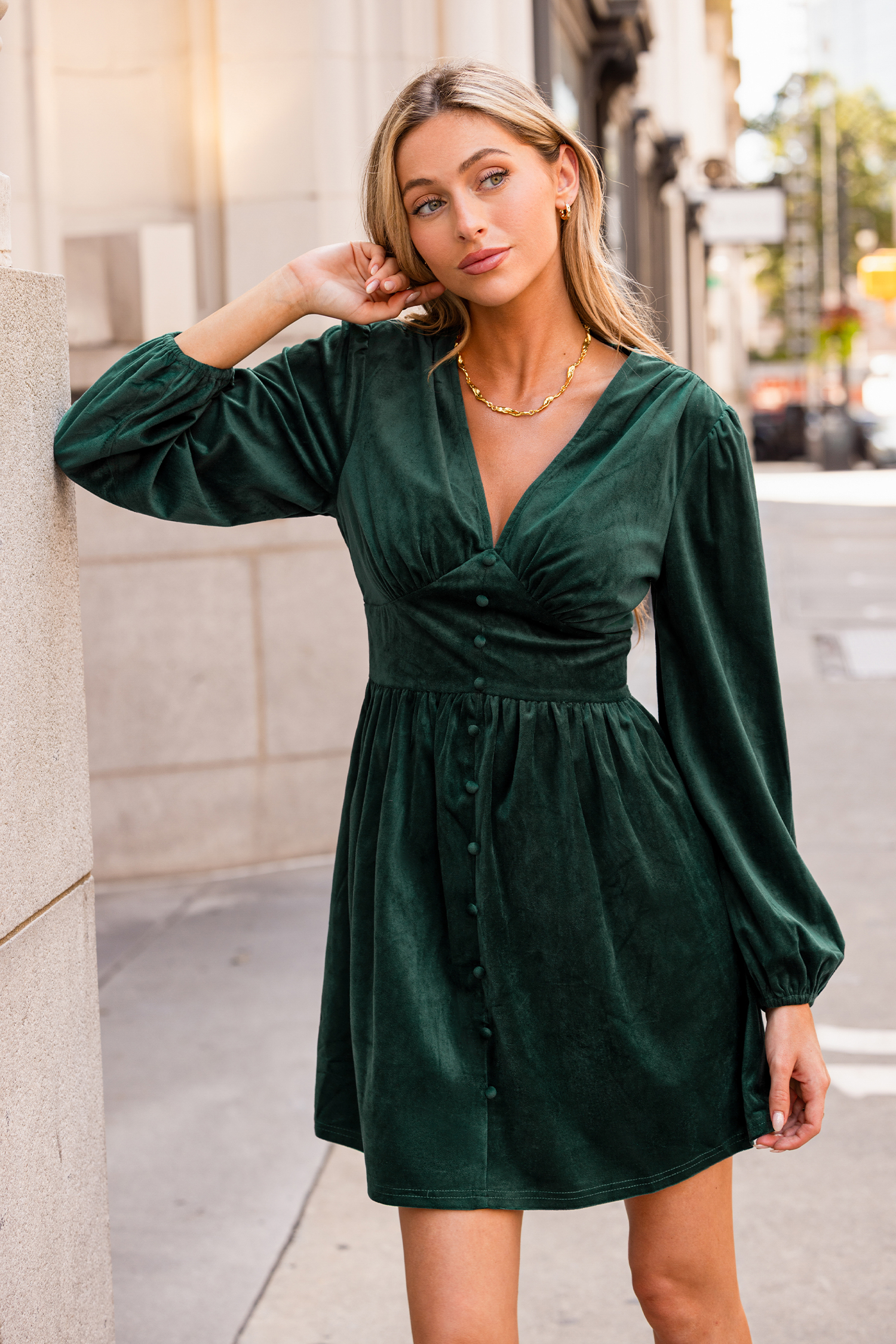 Cupshe Twilight Grove Green Mini Dress In Green