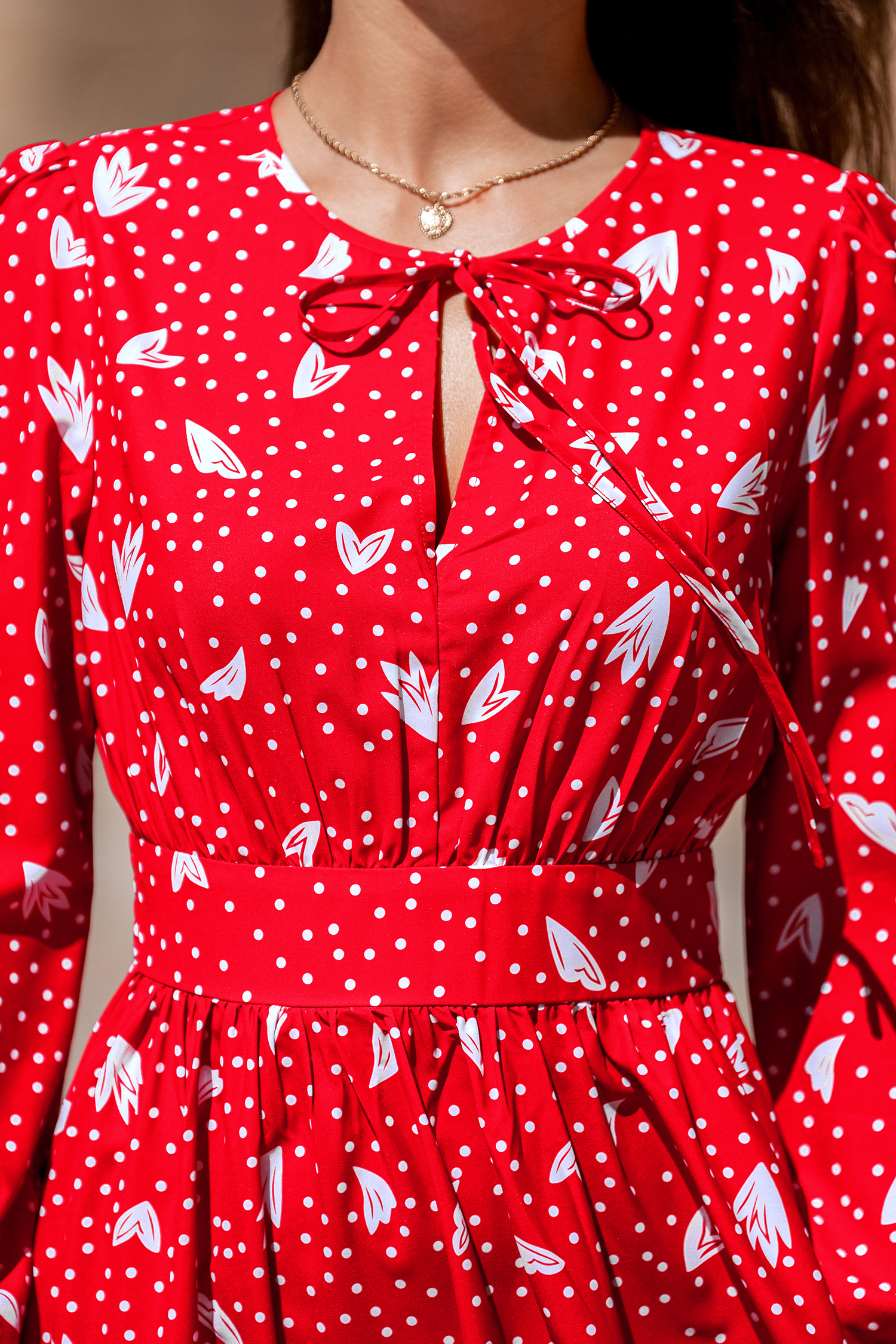 Cupshe Picnic Day Polka Dot Maxi Dress In Red