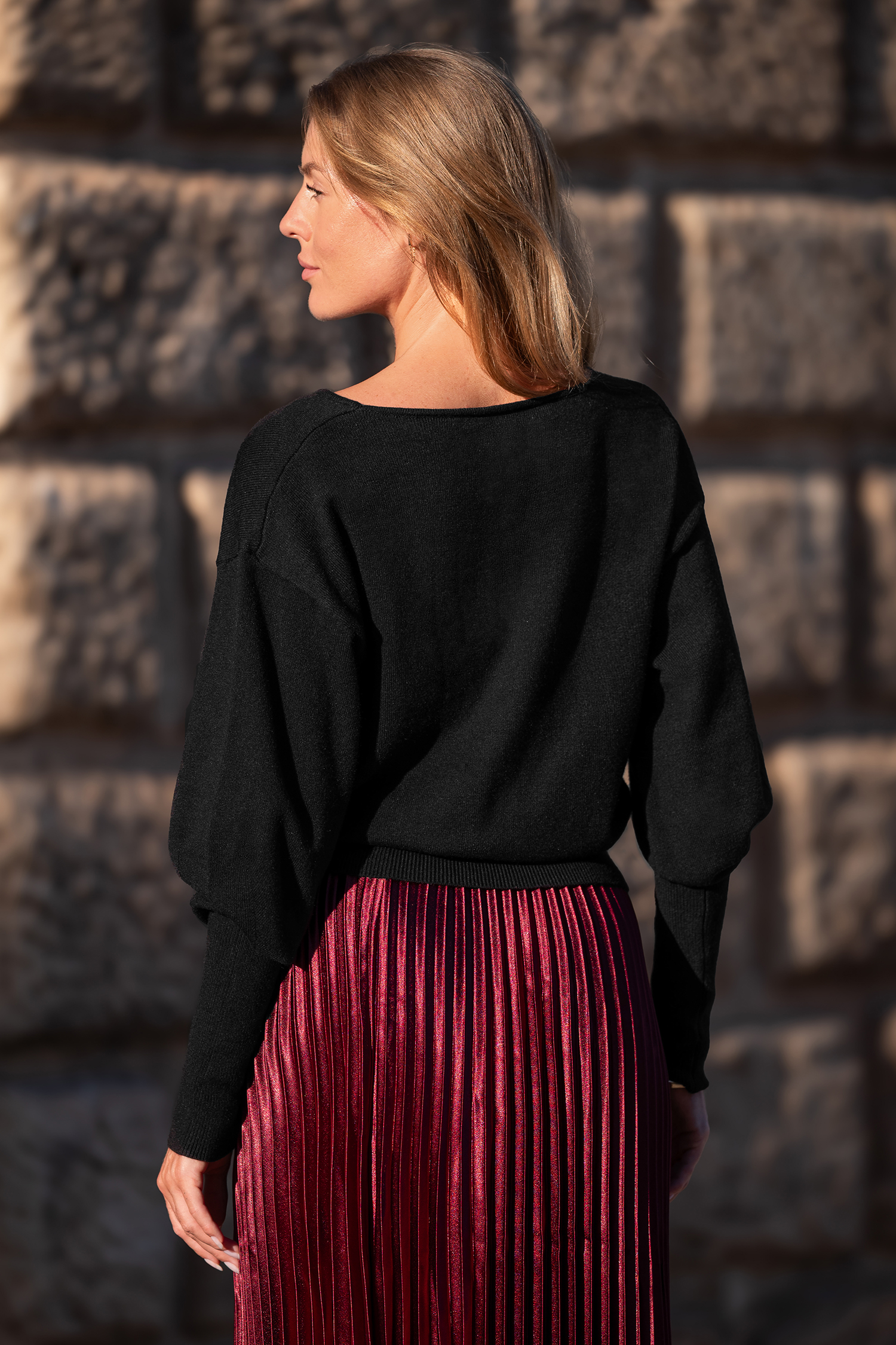 Cupshe Low Light Black Sweater