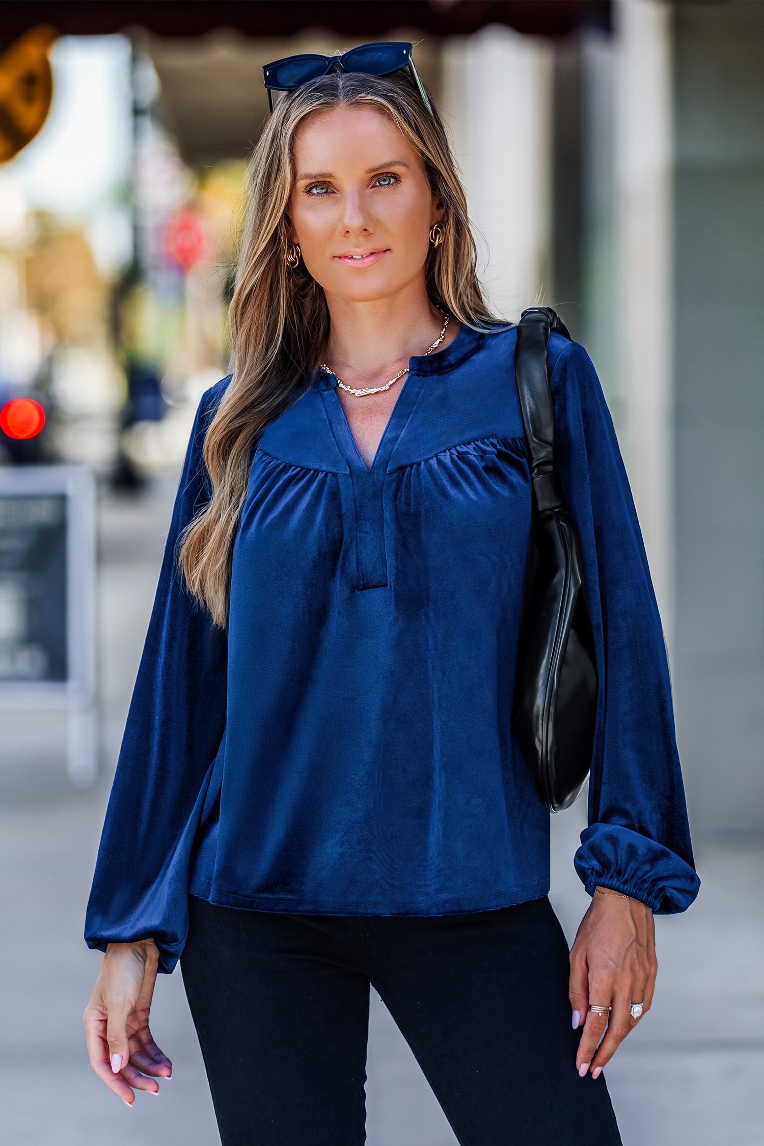 Cupshe By Nightfall Blue Top In Blue