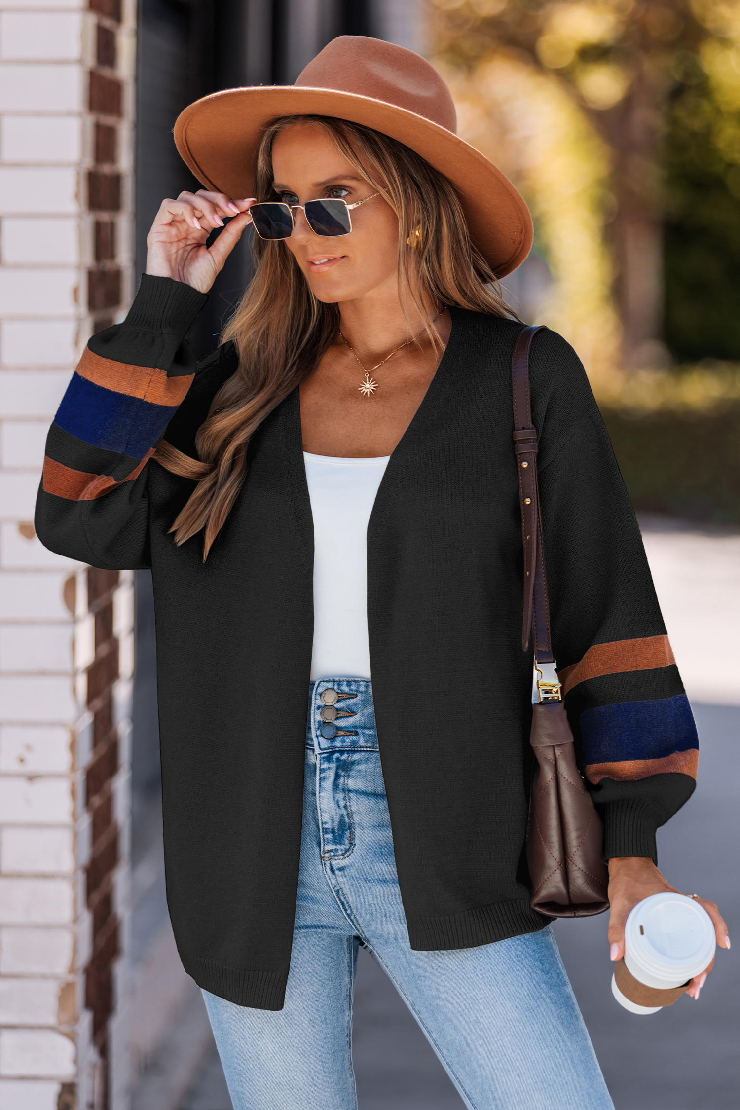 Cupshe Autumn Vibes Striped Cardigan