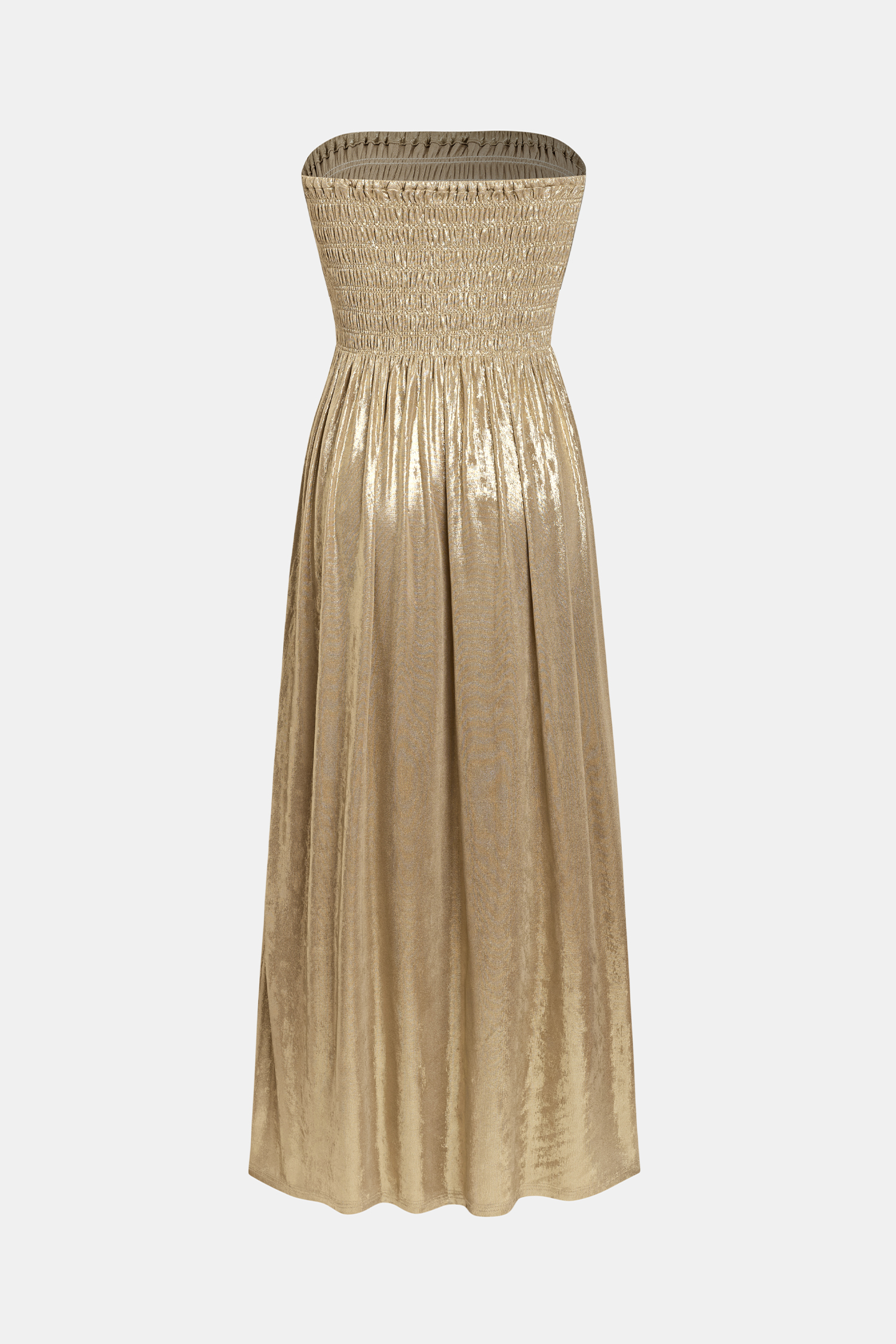 Robe longue col droit